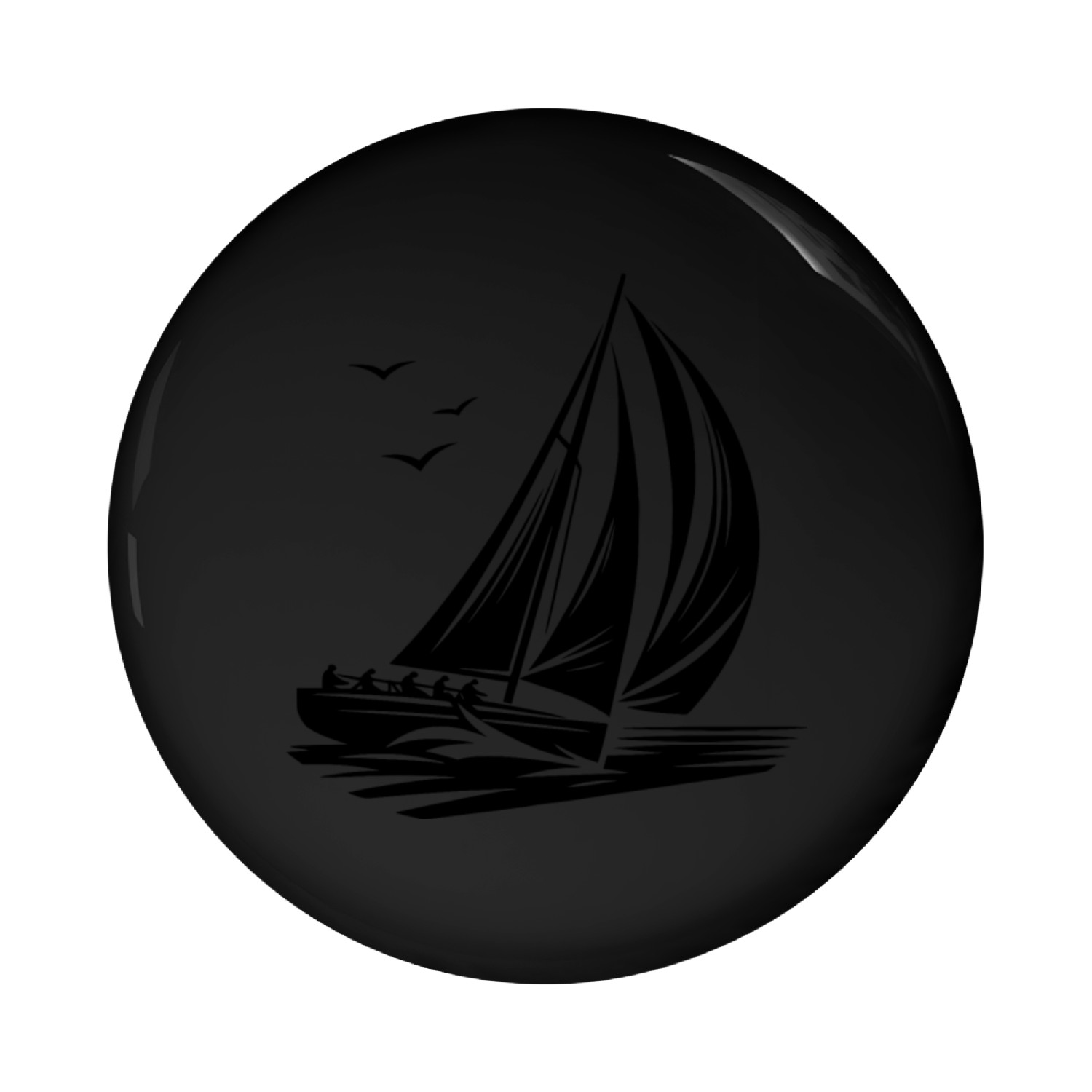 Fast Regatta Sailboat In Swell Pin Buttons
