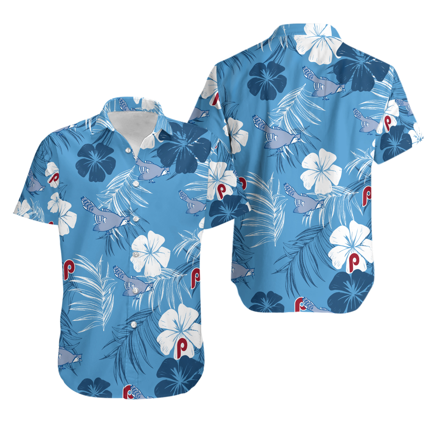 Phillies Retro Hawaiian shirt, Hawaiian shirt Men's Hawaiian Shirt, Hawaiian Beach Shirt, Button Downs Shirt