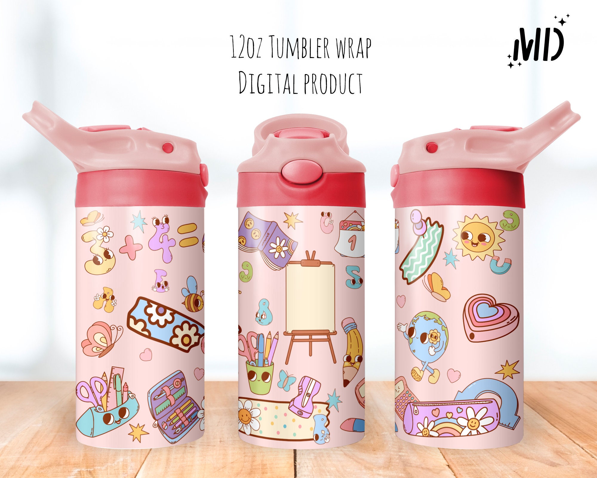Back to School Tumbler, Back to School Sippy Cup 12oz, Flip Top Tumbler 12oz