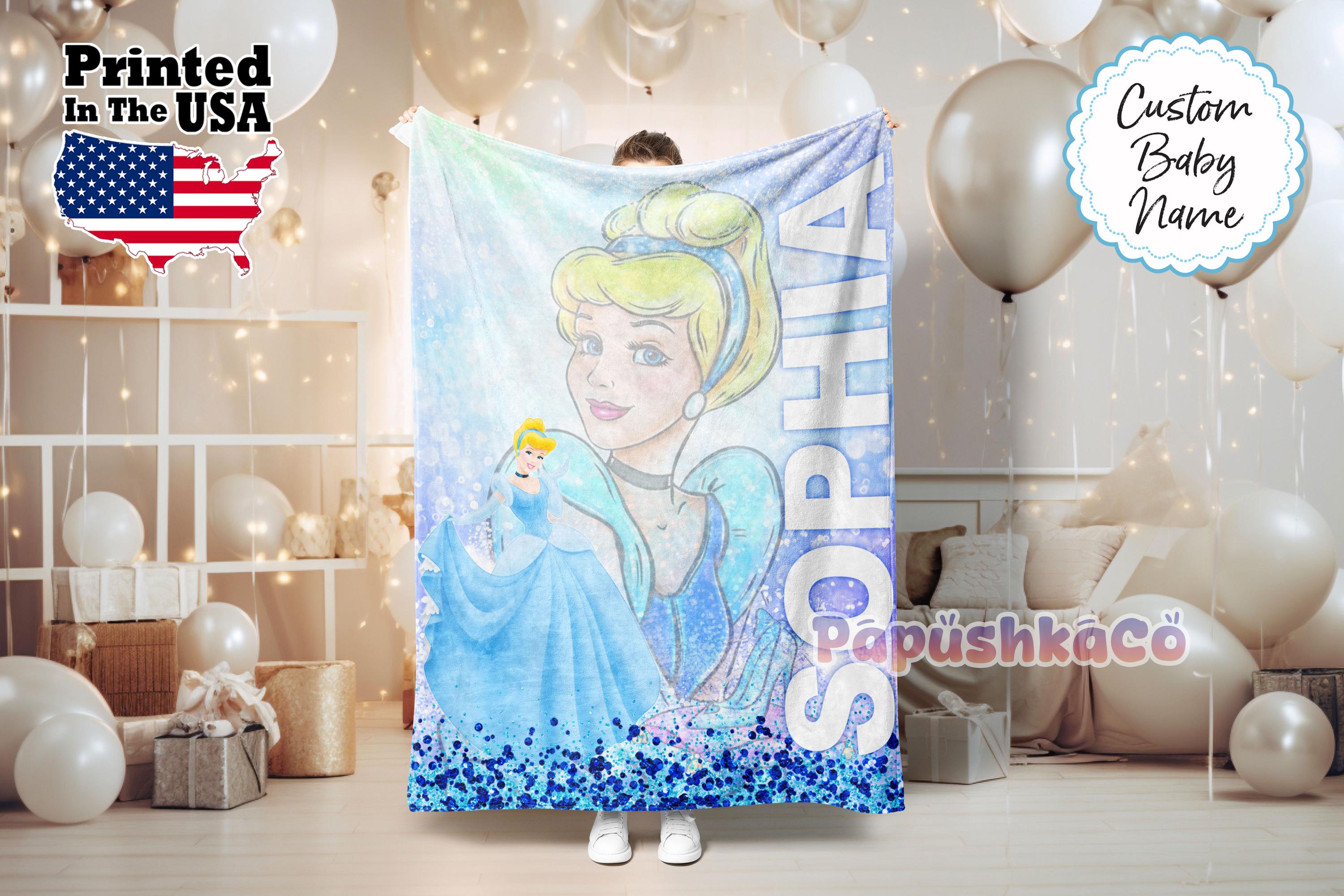 Personalized Princess Blanket, Princess Blanket, Custom Blanket, Adults blanket, Birthday Gifts, Custom Name Blanket, Monogram blanket