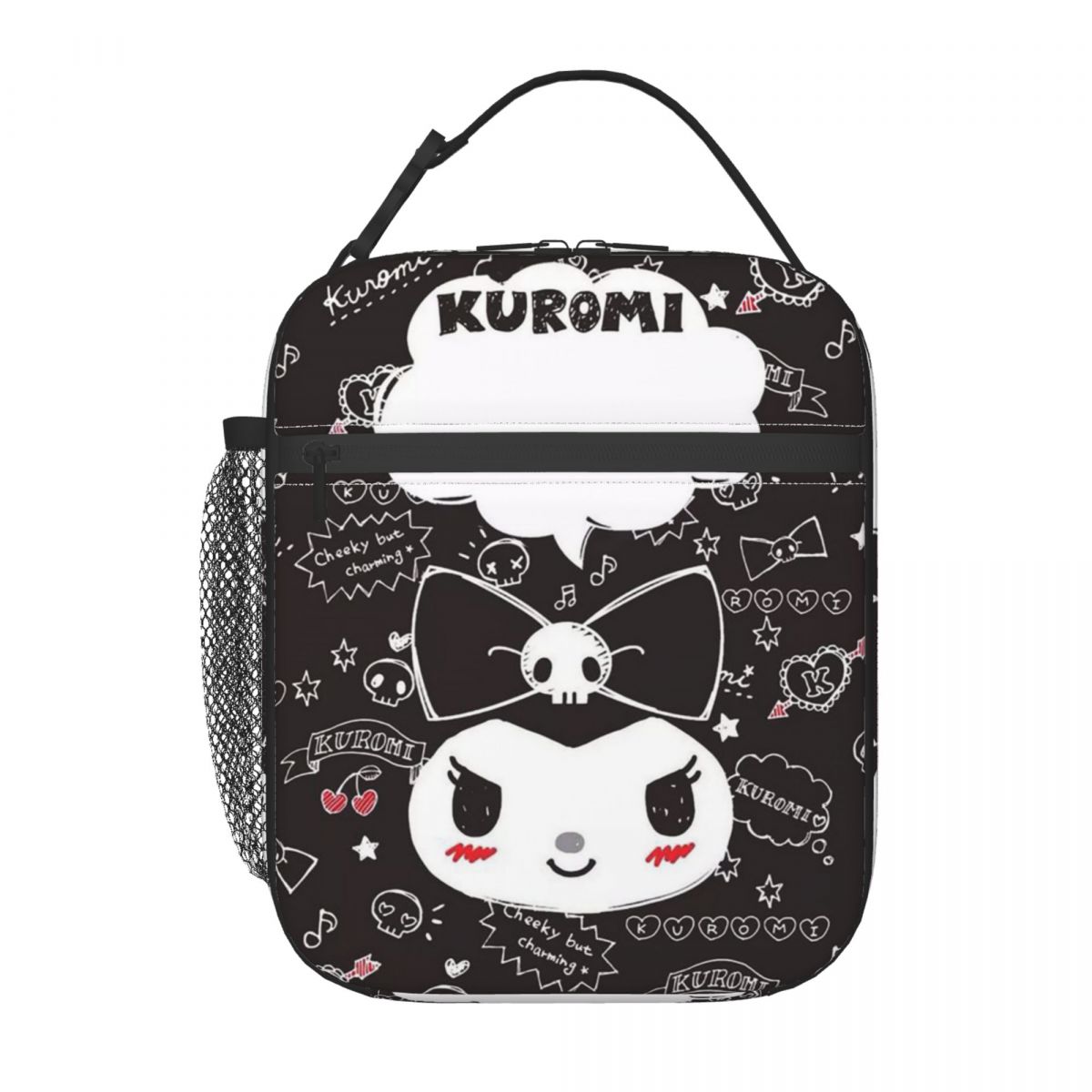 Cartoon Kawaii Kuromi Insulated Lunch Bags for Camping Travel, Food Waterproof Cooler Thermal Bento Box Women Children