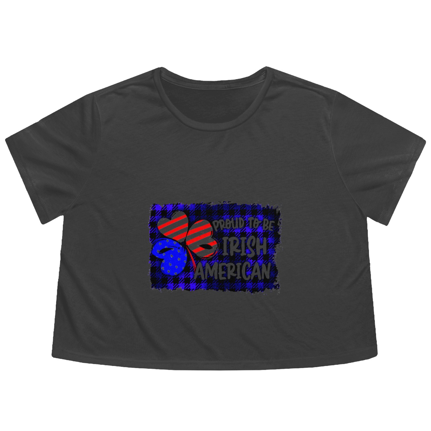 Proud To Be Irish American Flowy Cropped Tees