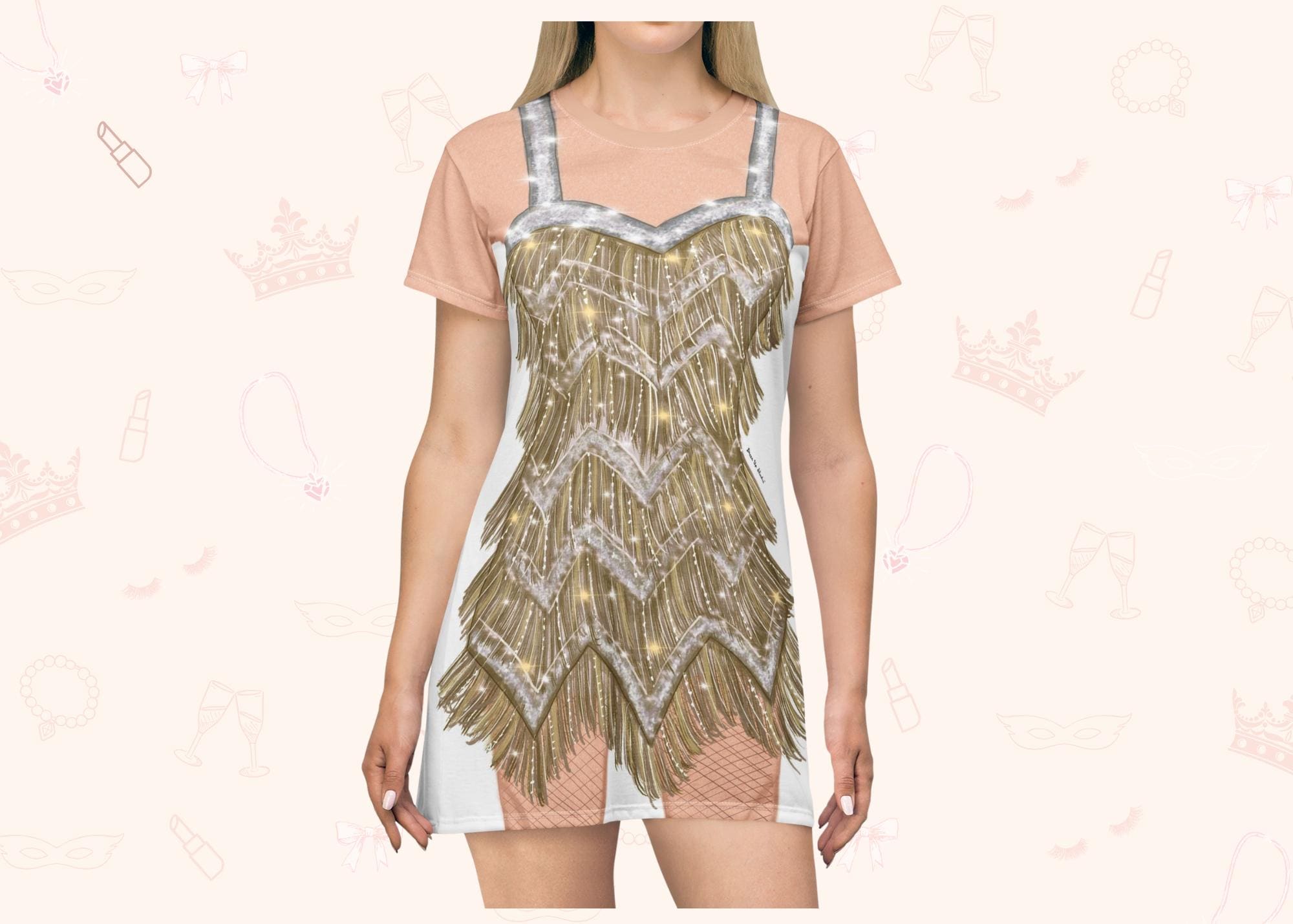 Fringe T-Shirt Dress for Women