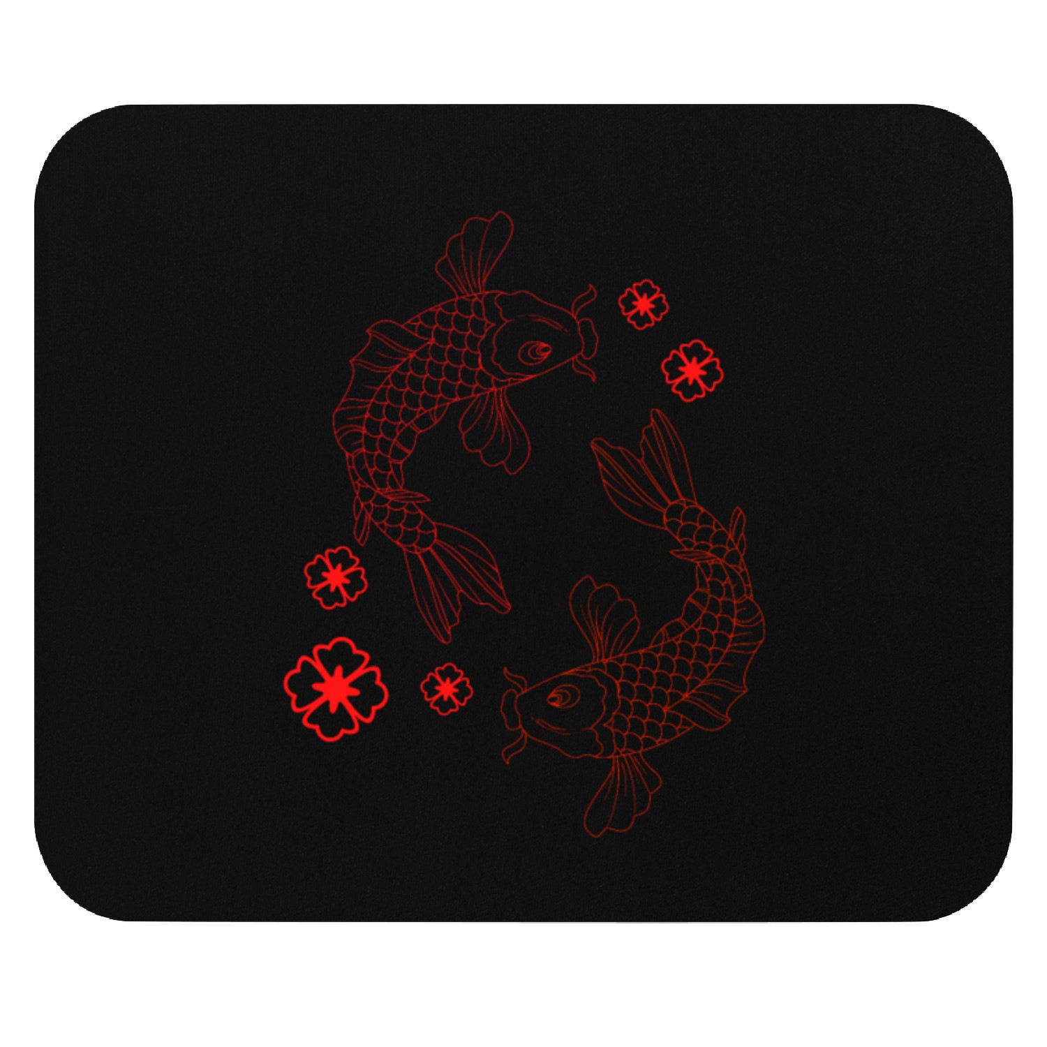 Japanese Koi Fish Carp Graphic Design Mouse Pads