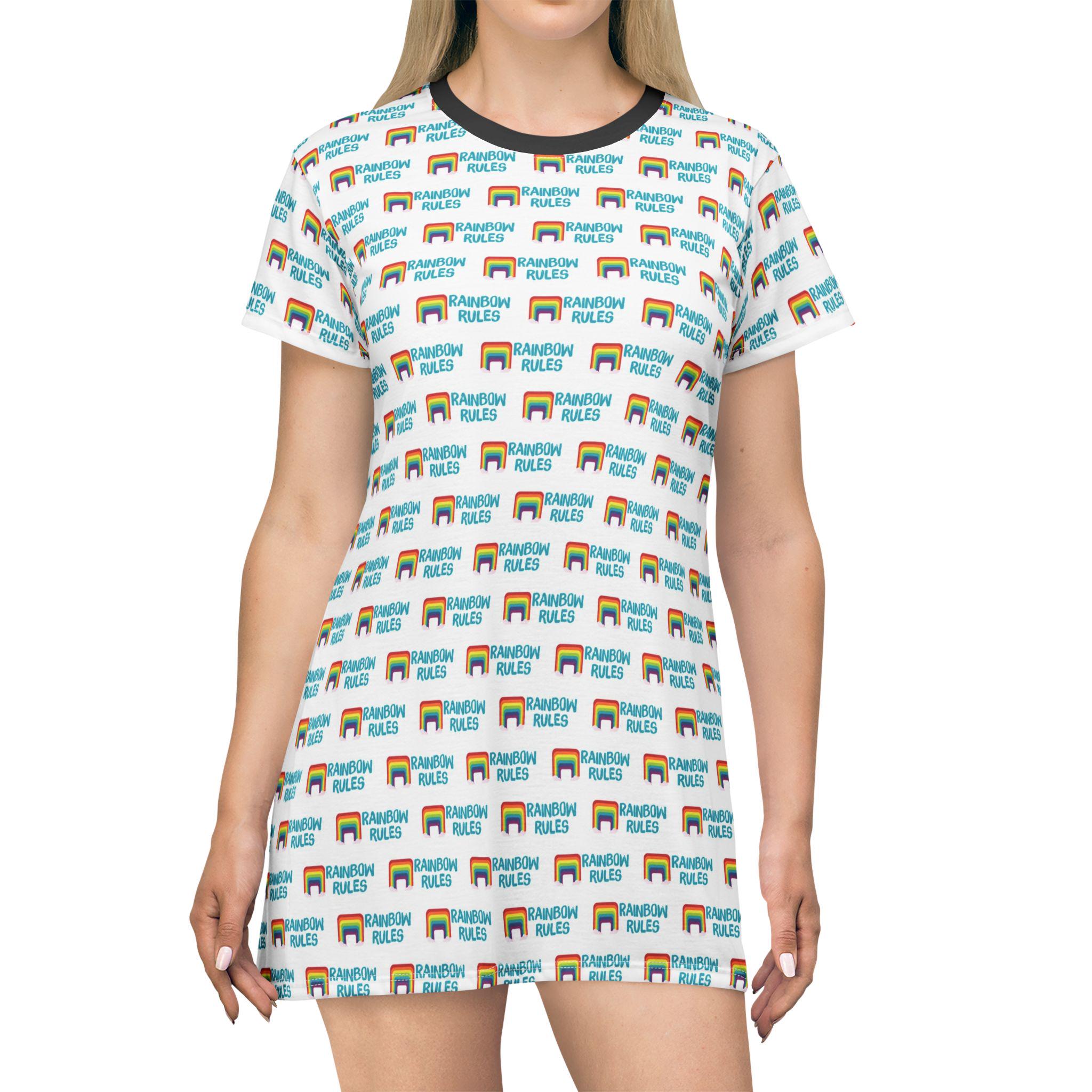 Rainbow Rules Women's T-Shirt Dress