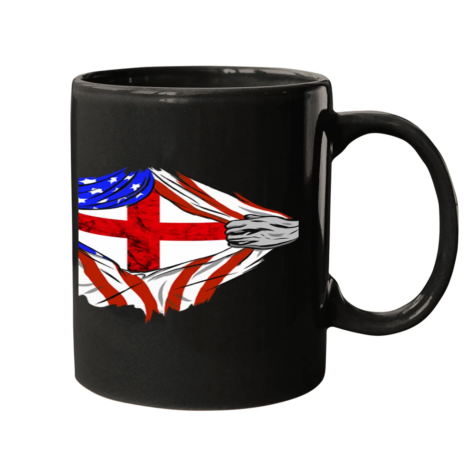 englands Flag USA America English Roots St Georges Cross Mugs