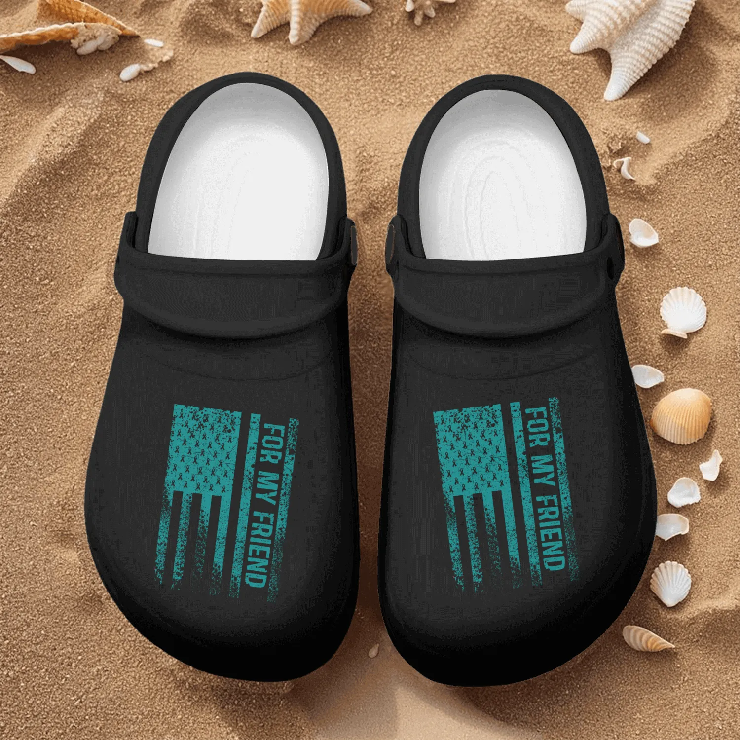 For My Friend Ovarian Cancer Awareness Nurse Clogs