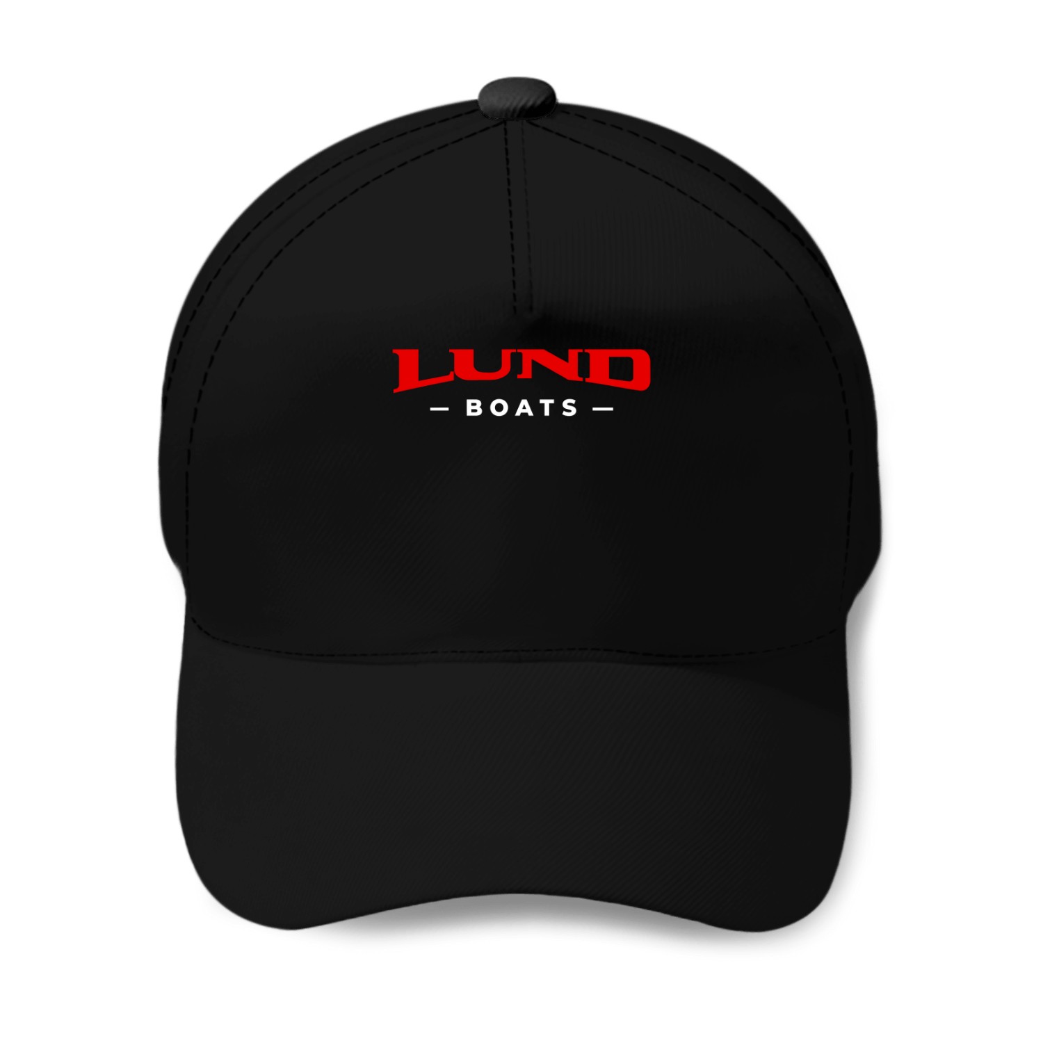 Lund Boats Logo Print Black Baseball Cap Adjustable