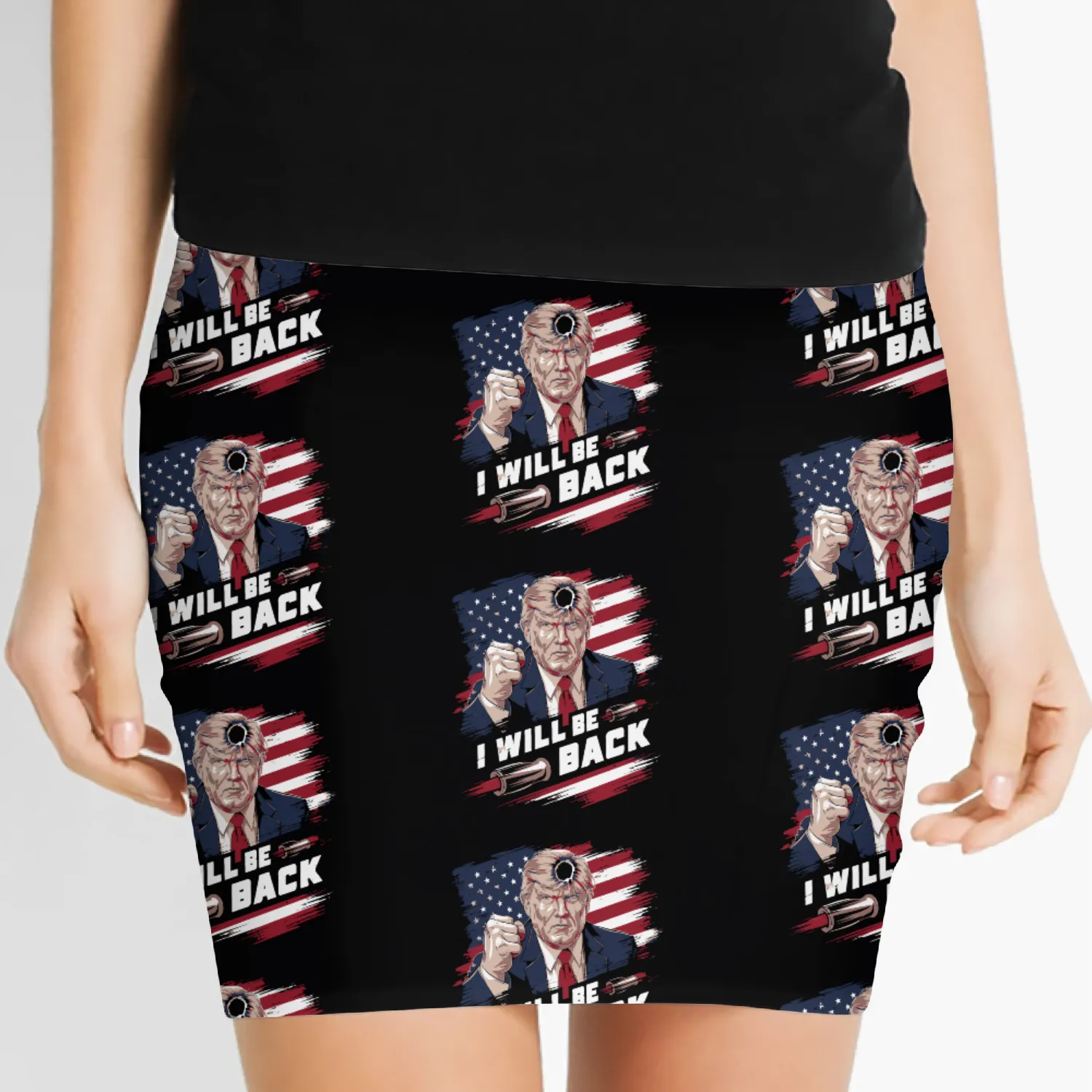 i will be back trump Women's Mini Skirts