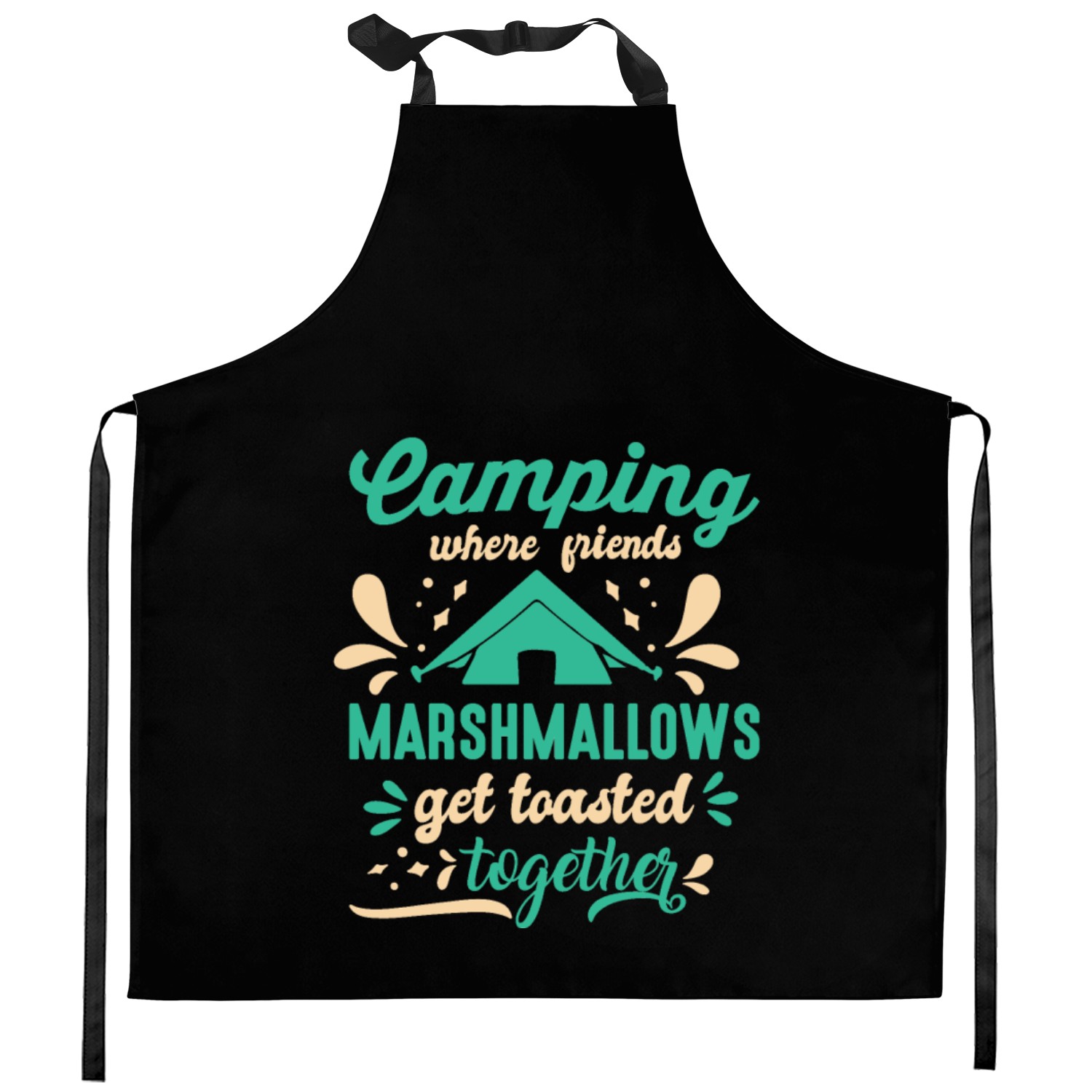 Eamping Where Riends Marshmallows Kitchen Aprons