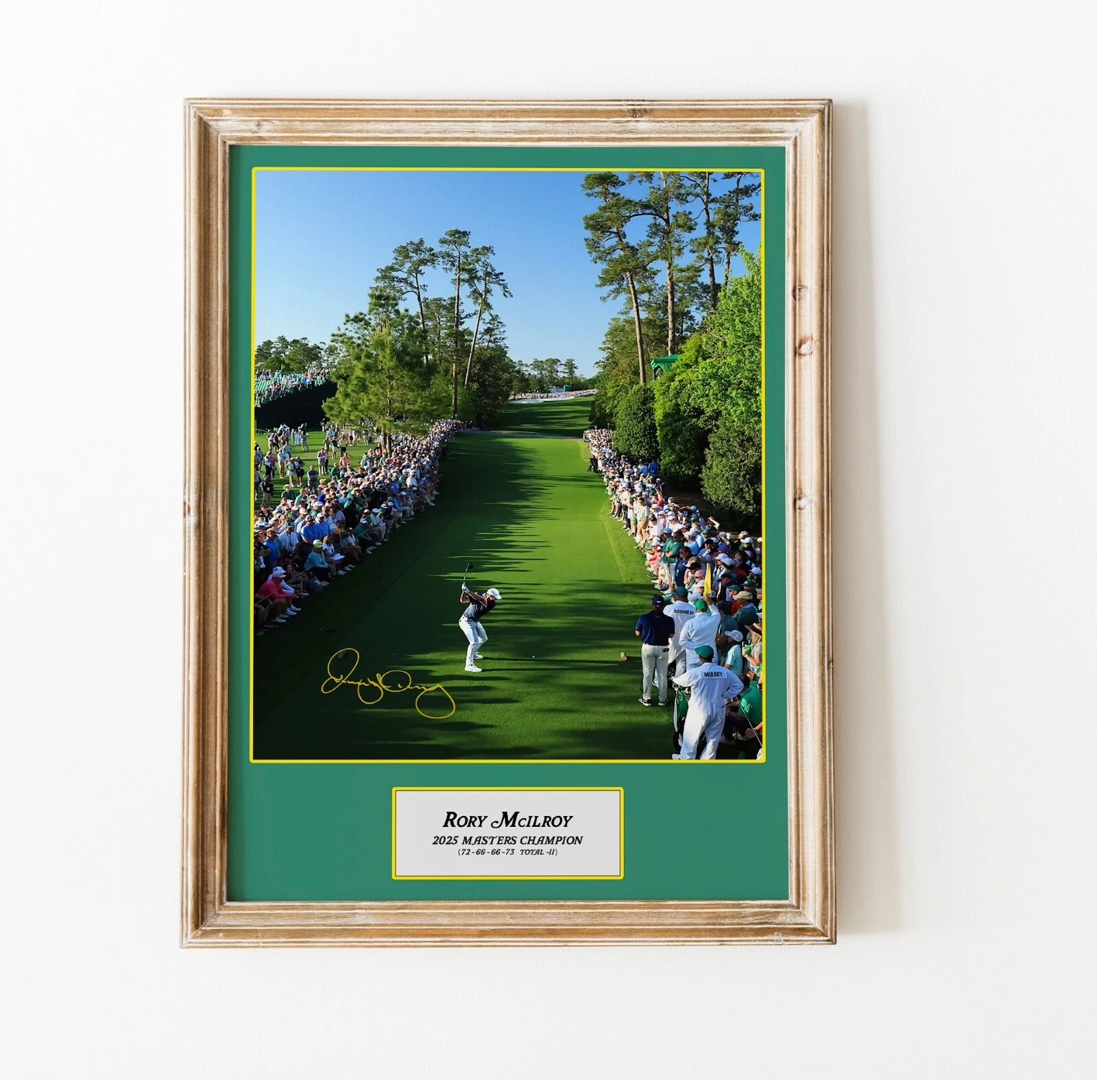 Rory McIlroy 2025 Masters Winner Print Poster Unframed Signed
