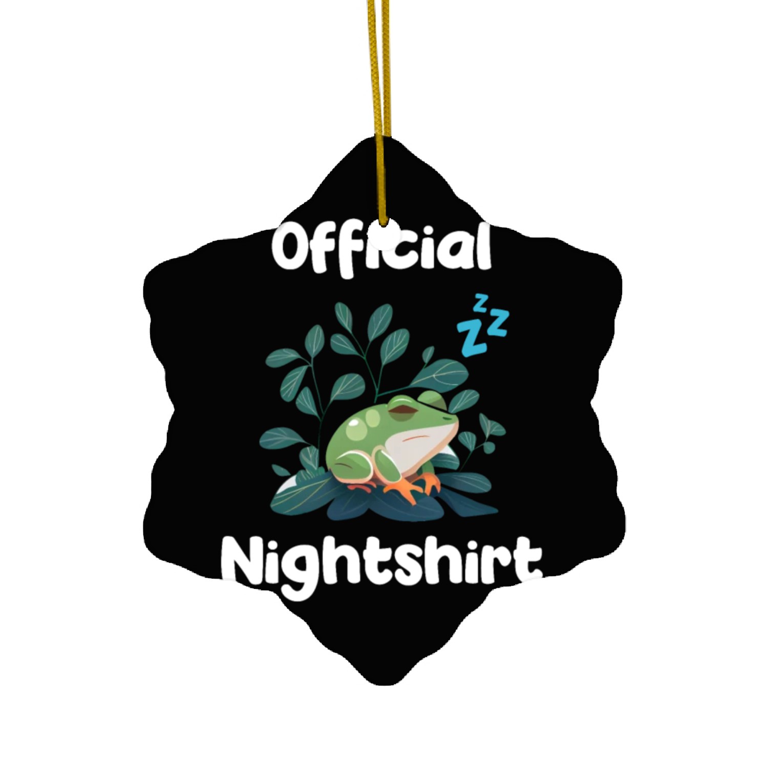 Cute Frog Sleepshirt Nightwear Nightshirt Sleep Ceramic Ornaments