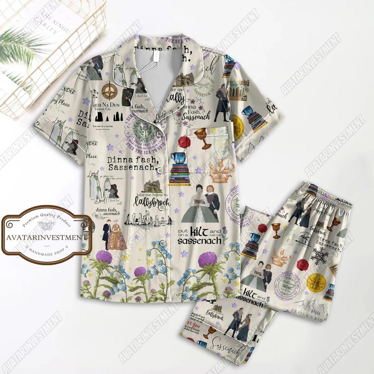 Outlander Pajamas Set, Outlander Shirt, Outlander Pajamas, Outlander Pajamas Pants, Outlander Tv Series Pjs, Outlander Tv Show Shirt