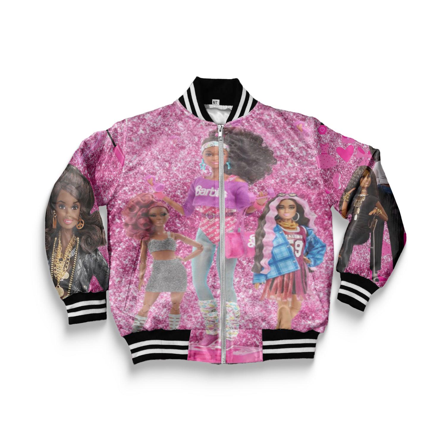 Pink Barb party glitter Bomber