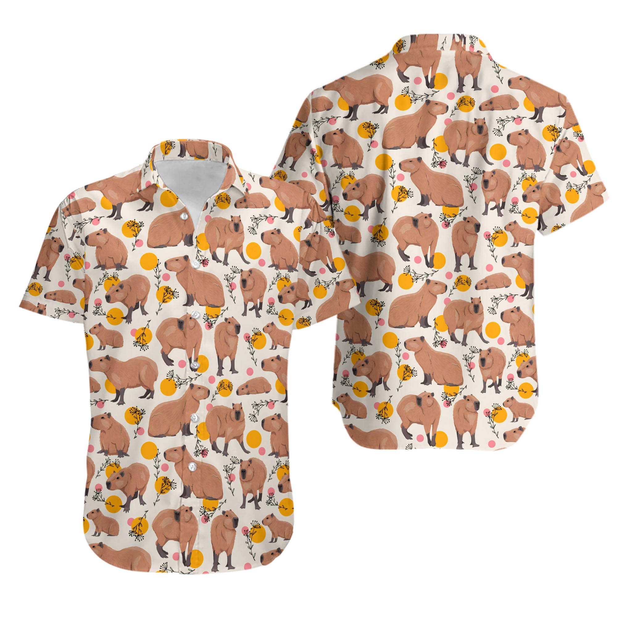 Lovely Capybara Hawaiian Shirt