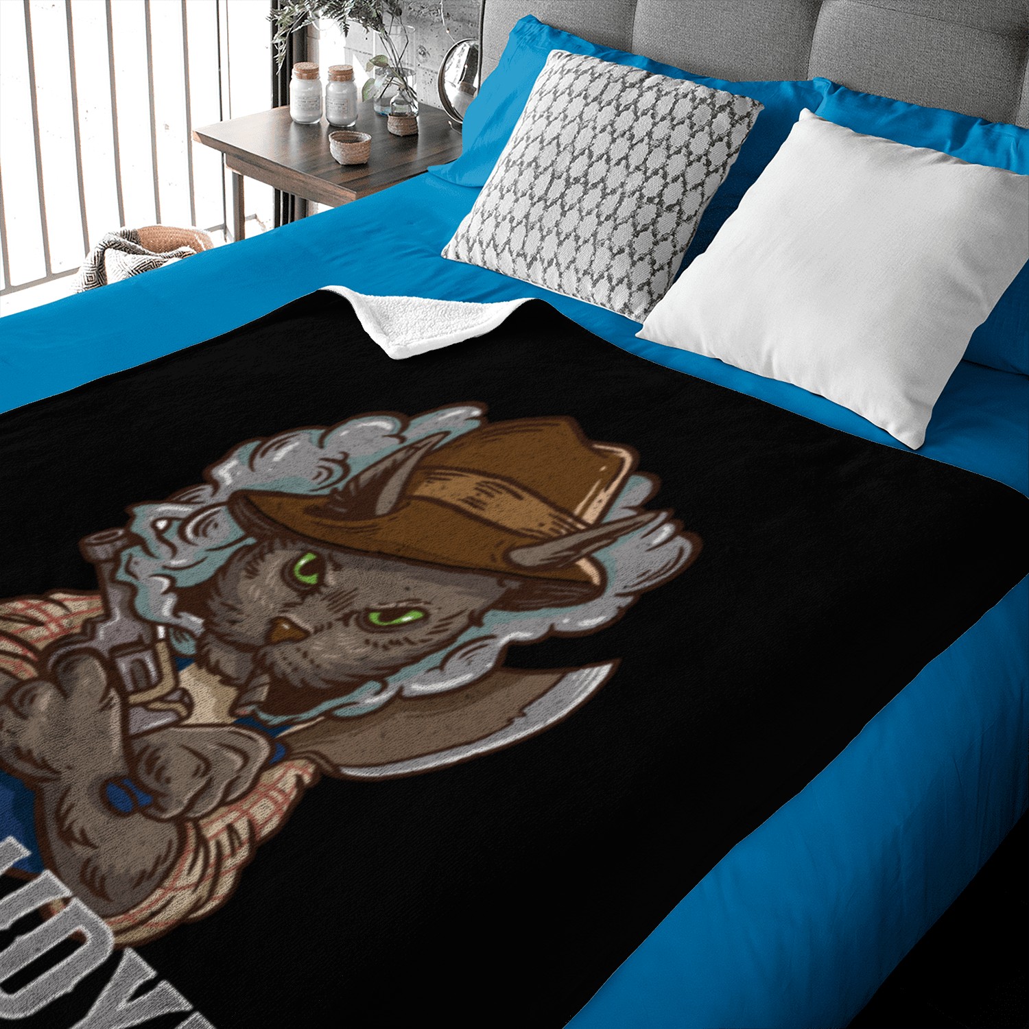 Cowboy Barn Bull Rider Rodeo Country Western Movie Baby Blankets