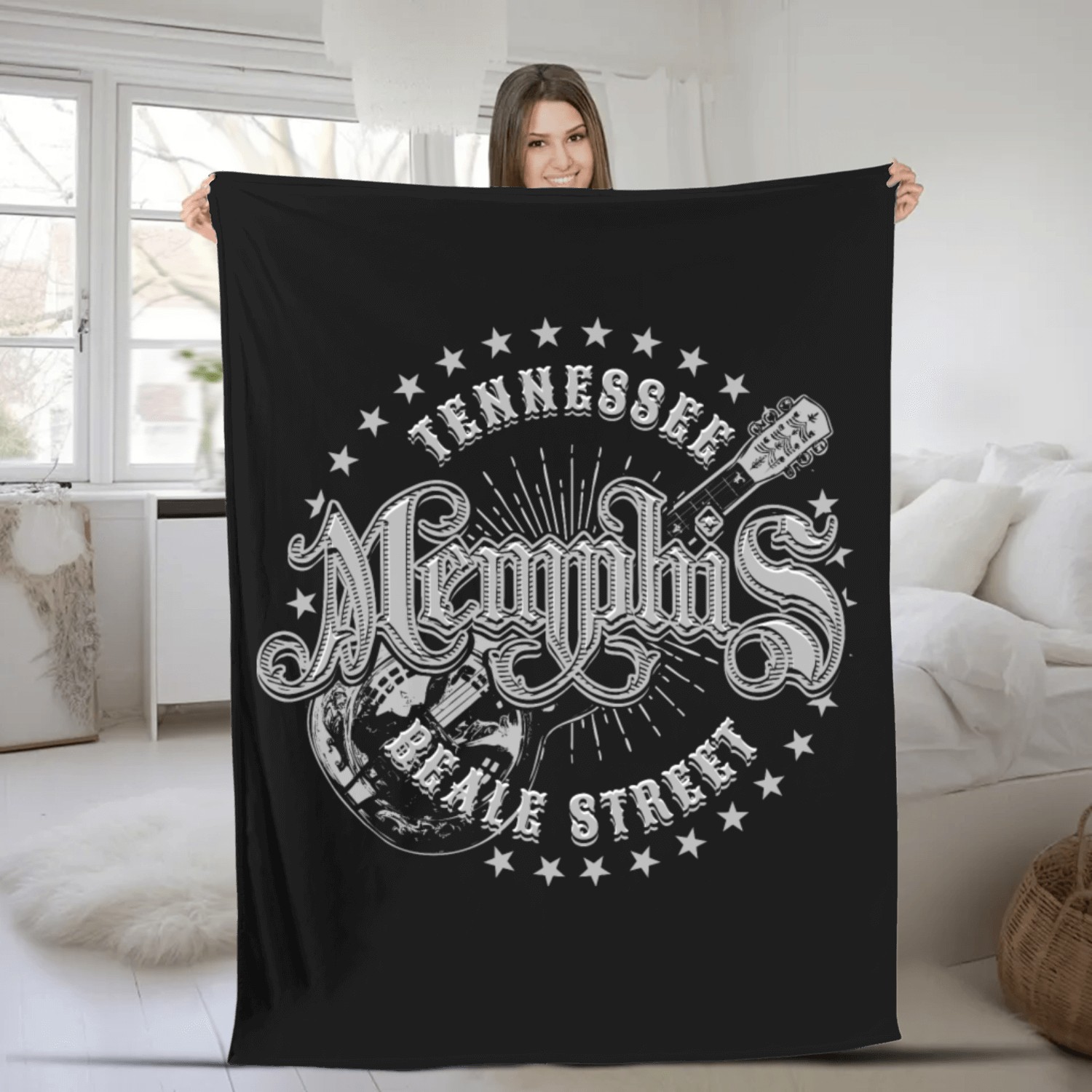 Memphis Tennessee Beale Street Fleece Blankets