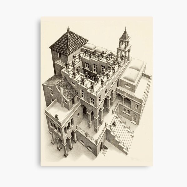 M.C. Escher - Ascending And Descending, 1960 Canvas