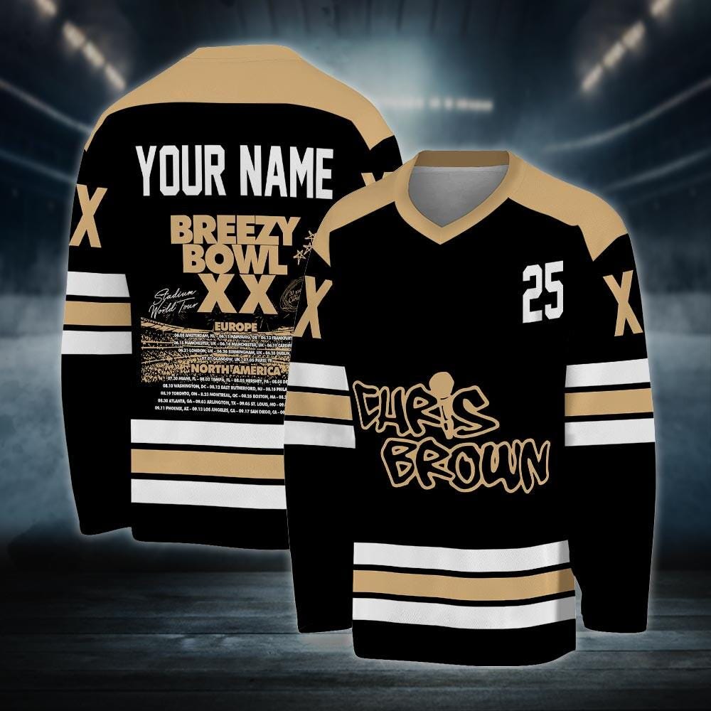 Chris Breezy Tour 2025 Hockey Jersey, Bowl XX Concert 2025, Fan Tour Music