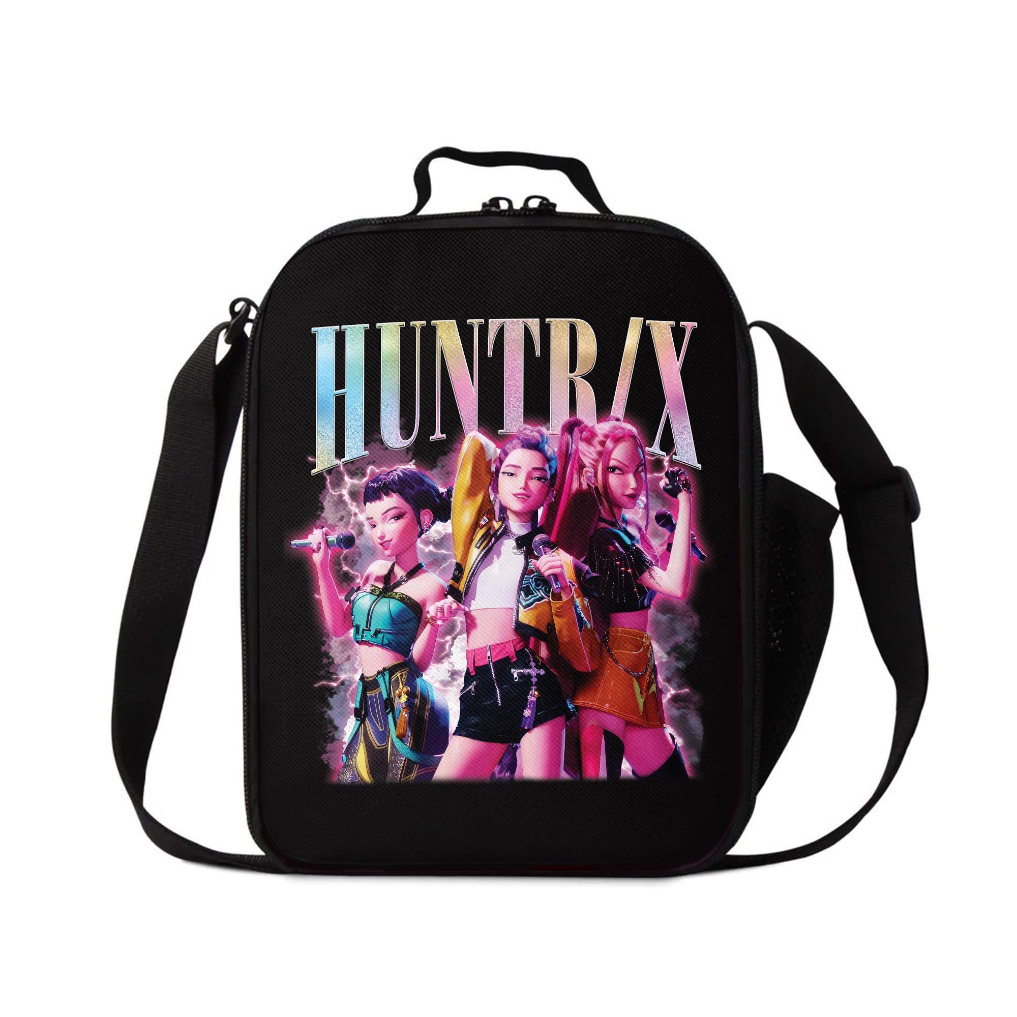Kpop Demon Hunter Lunch Bag, Kids Lunch Tote, Reusable School Lunch Sack, Kpop Merch Lunch Box