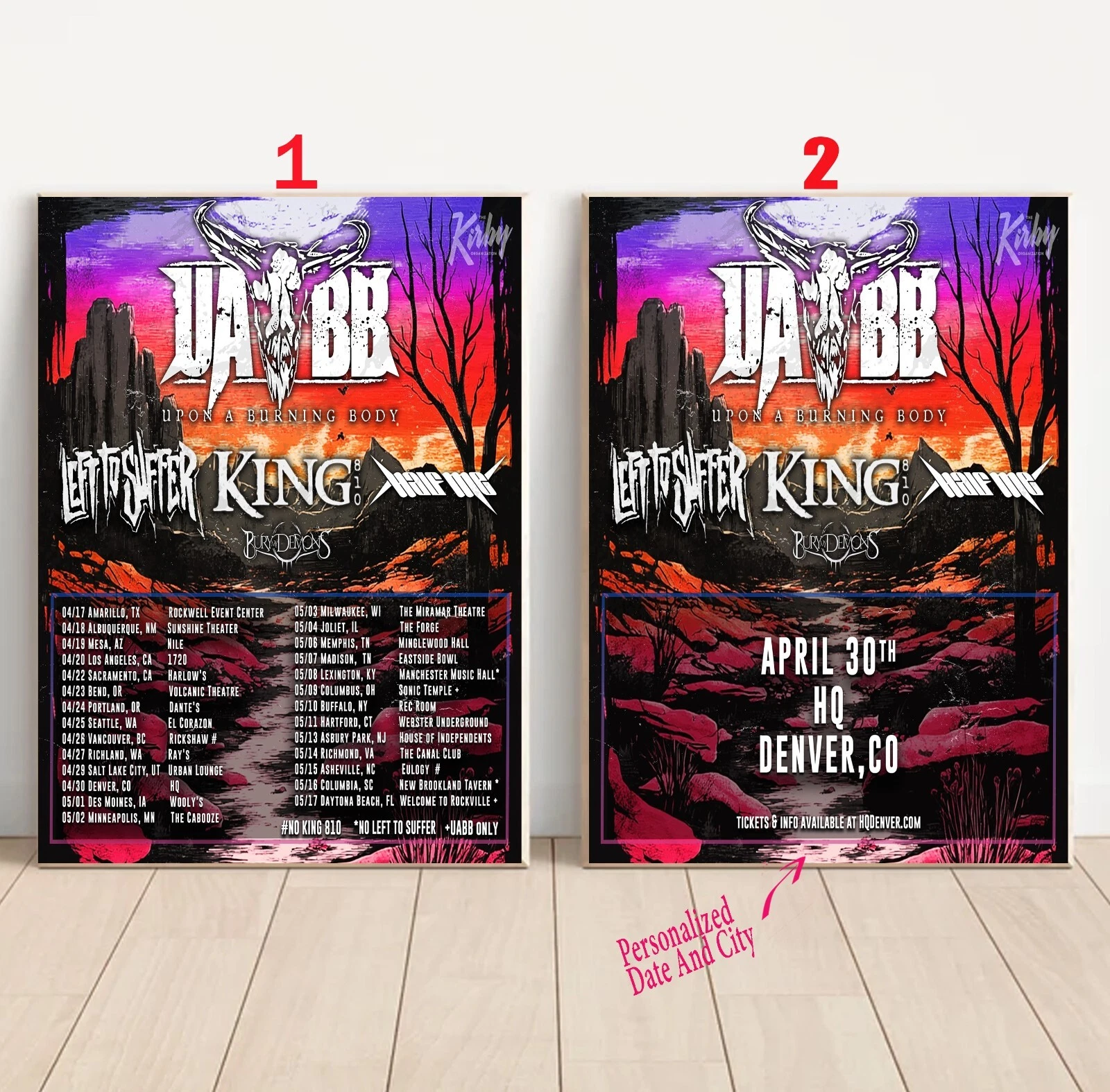 Custom Upon A Burning Body Tour 2025 Poster