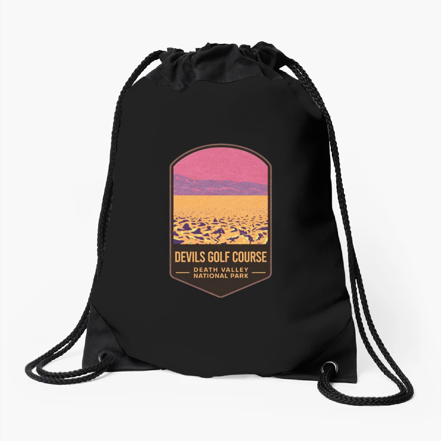 Devils Golf Course Death Valley National Park Drawstring Bags
