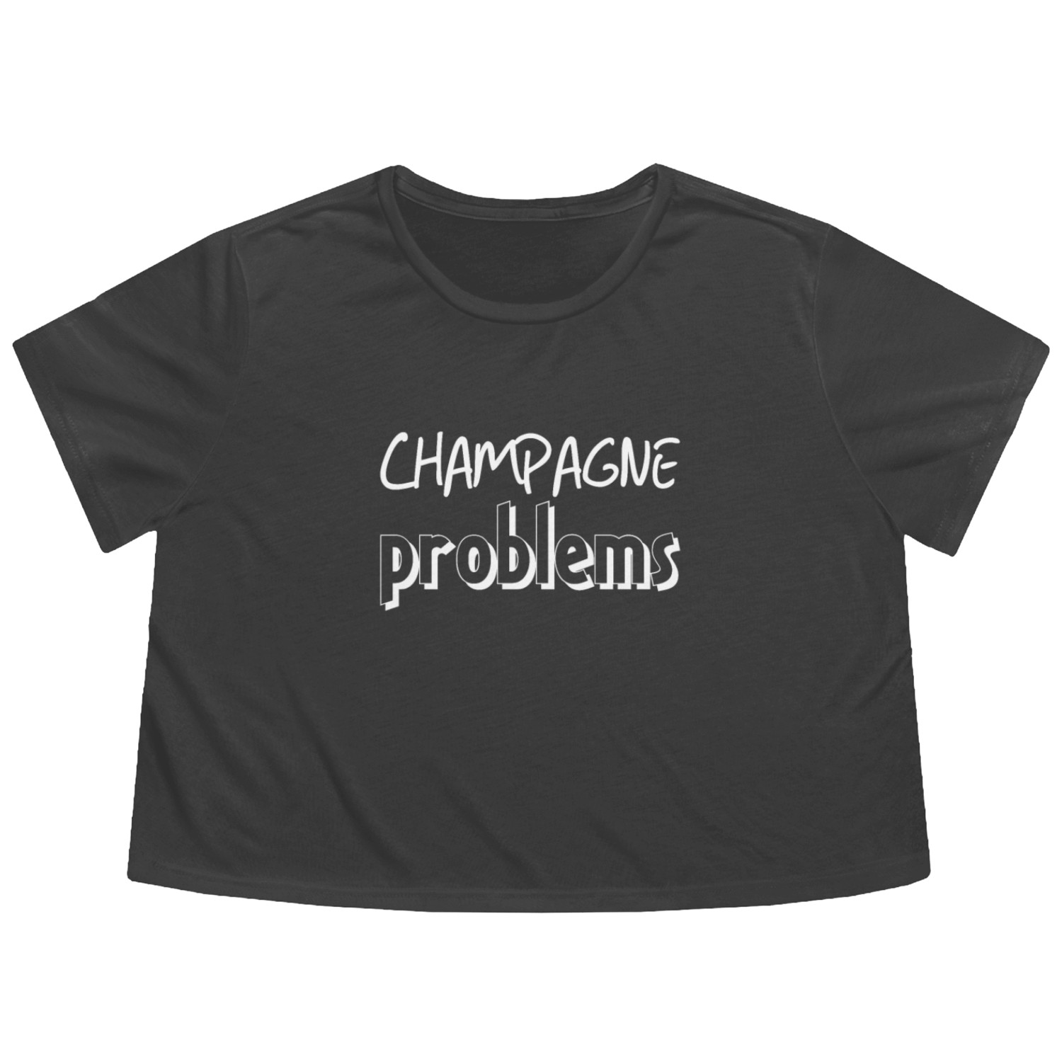 Champagne Problems Flowy Cropped Tees