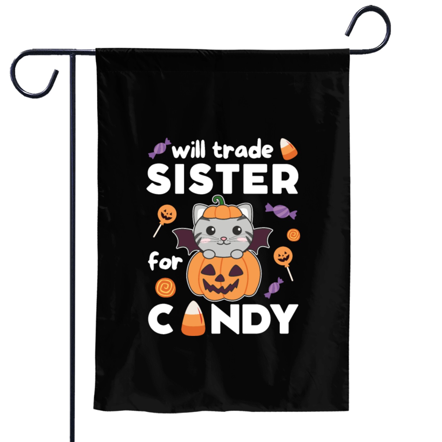 Cat Halloween Trade Sister For Candy Garden Flags