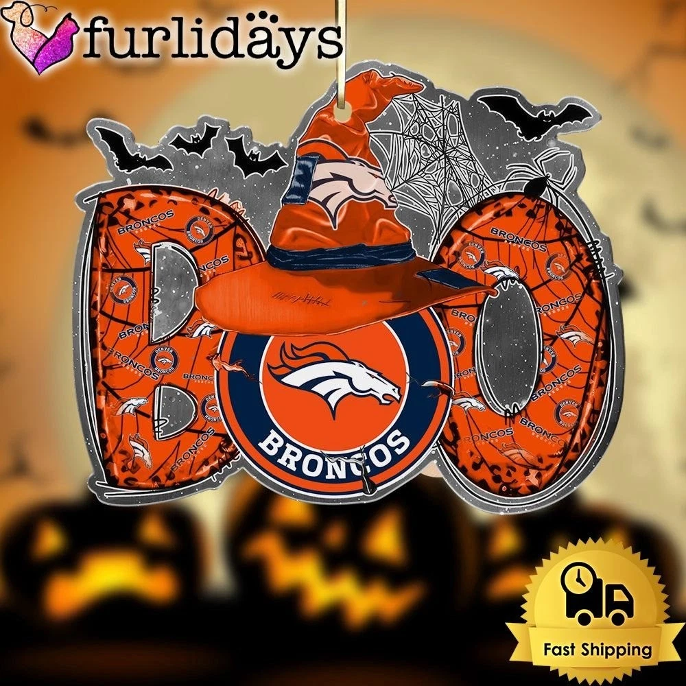 Personalized Denver Football Team Broncos Boo Halloween Ornament Gift Decor