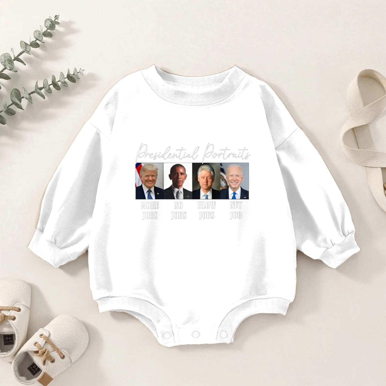 Presidential Portraits Baby Romper Sweatshirts
