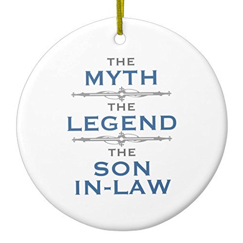 Myth Legend Son-in-Law Christmas Ornament Ceramic Circle 3 inch L M