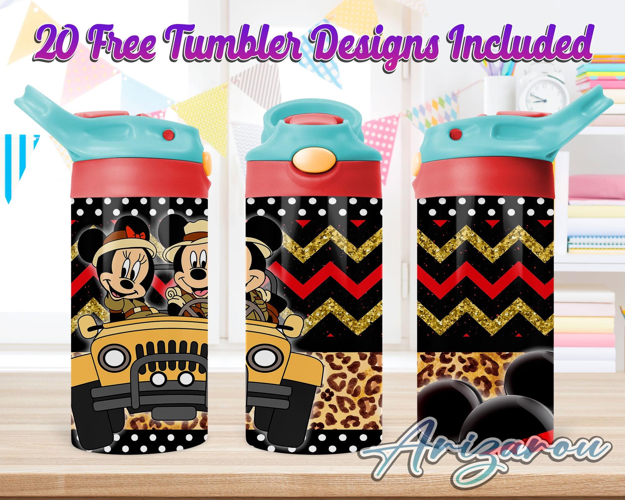 Mouse Cartoon 12oz Kids Flip Top Sippy Cup, Cartoon 12oz Sippy cup Tumbler