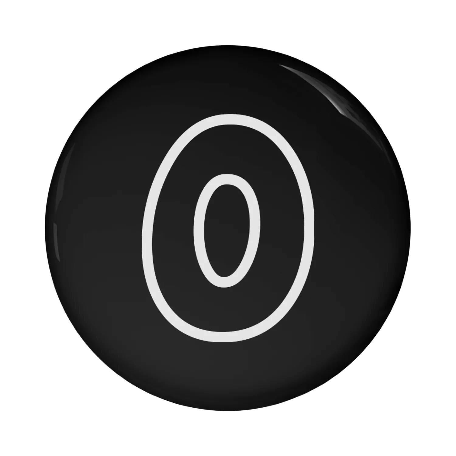Comic Number 0 Zero Pin Buttons