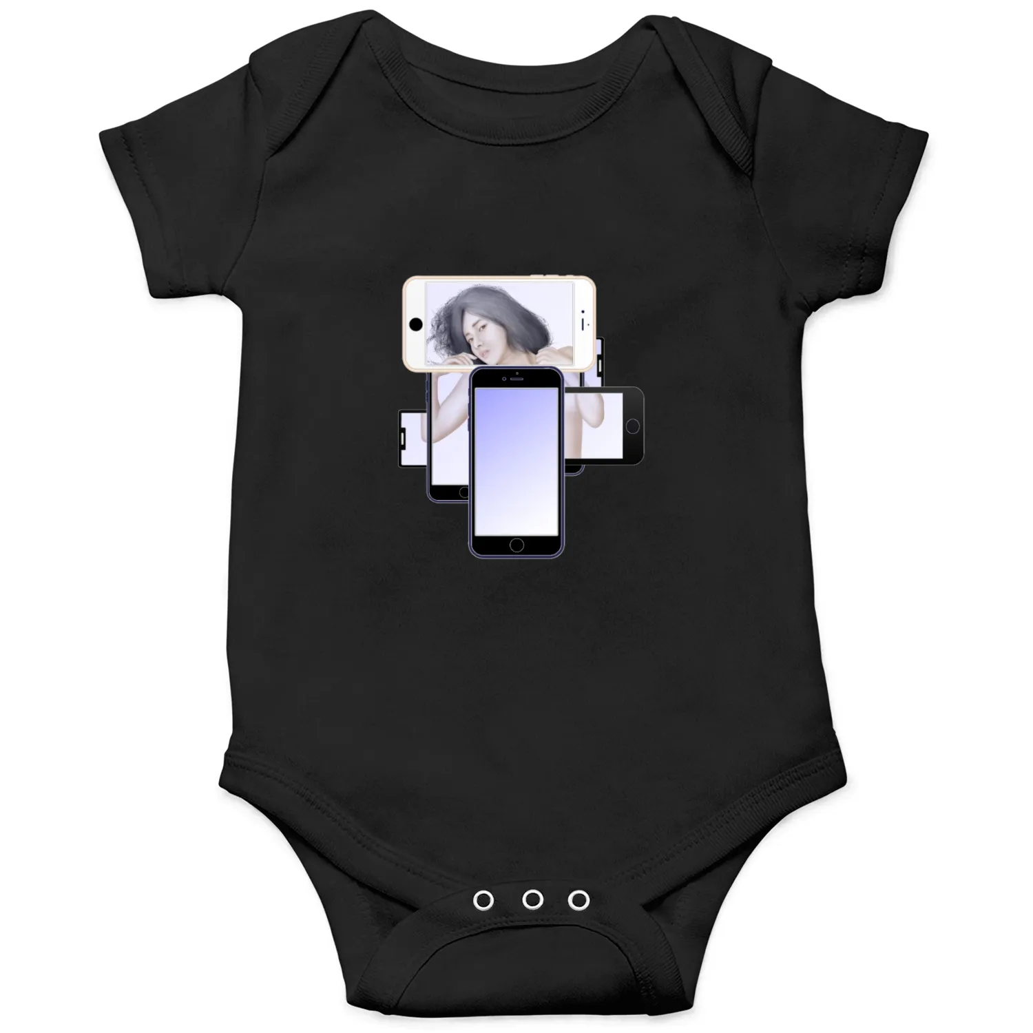 Illustration Logo – Phone Imaged Girl Onesies