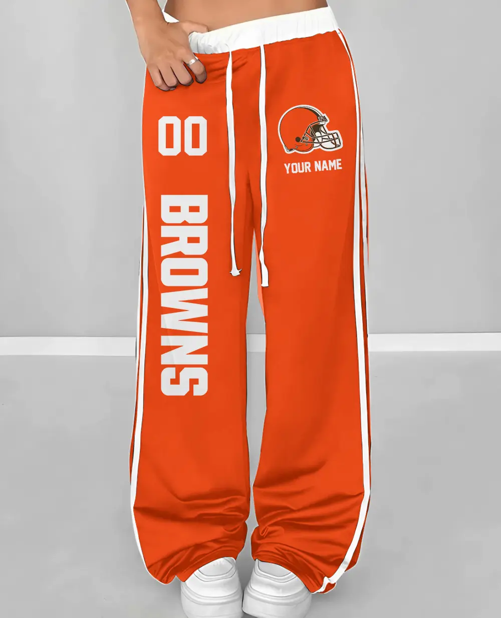 Cleveland Browns Personalized Wide Leg Lounge Pants