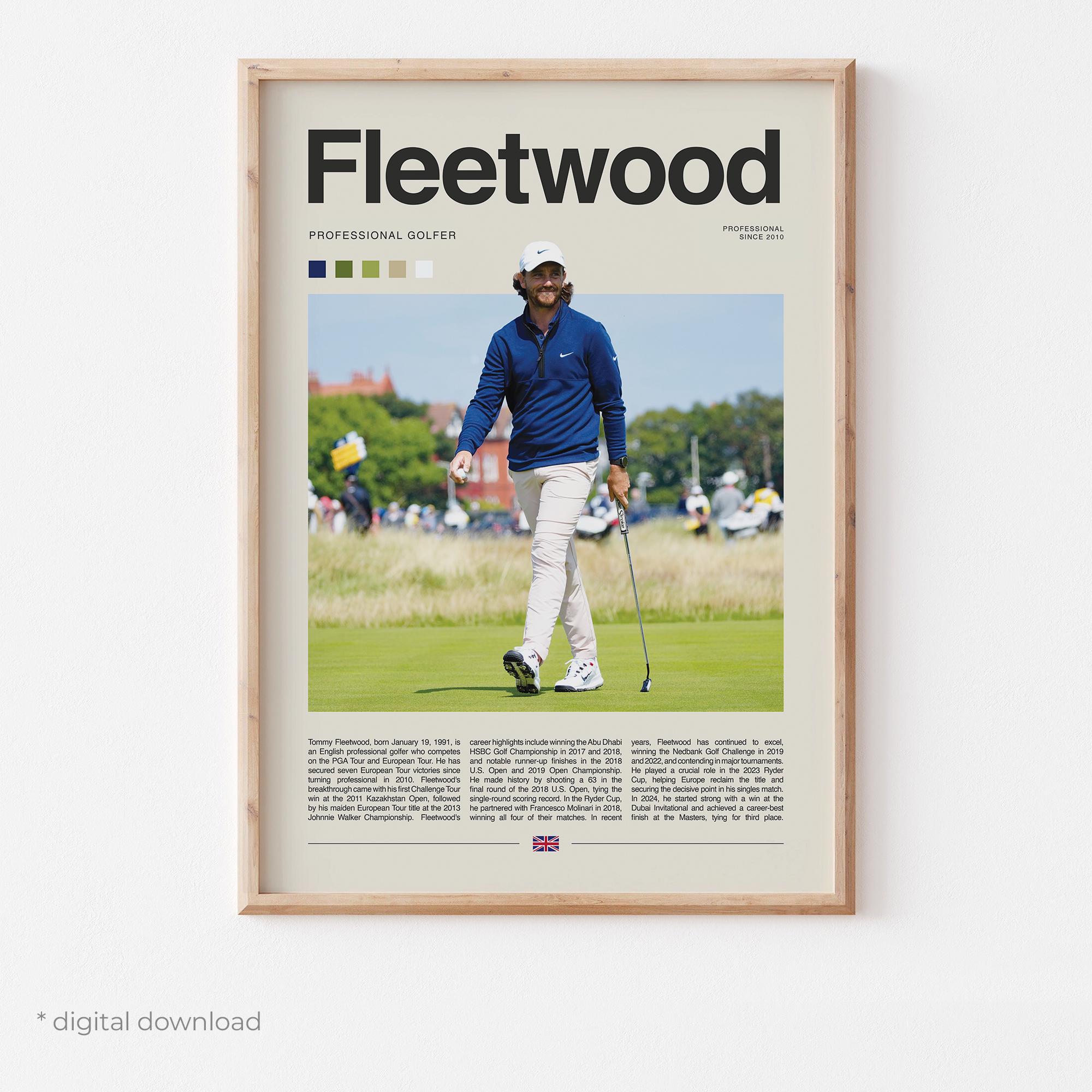 Tommy Fleetwood Golf Poster Golf Art Print for Fleetwood Fans, Golf Wall Art, Golf Course Decor, Golf Memorabilia
