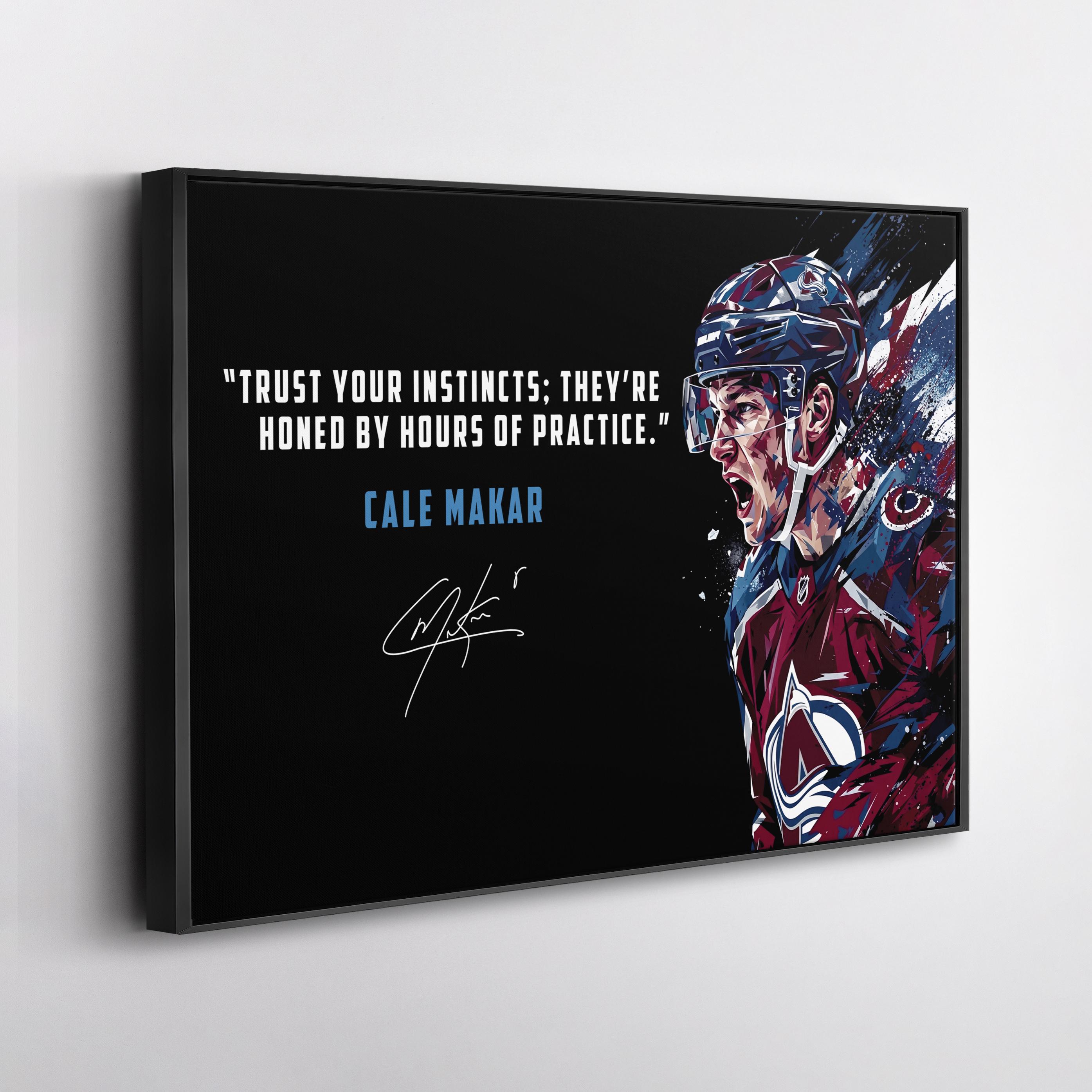 Cale Makar Canvas Wall Art, Colorado Avalanche Hockey Decor, Motivational Quote Print, Sports Poster Style, Fan Gift