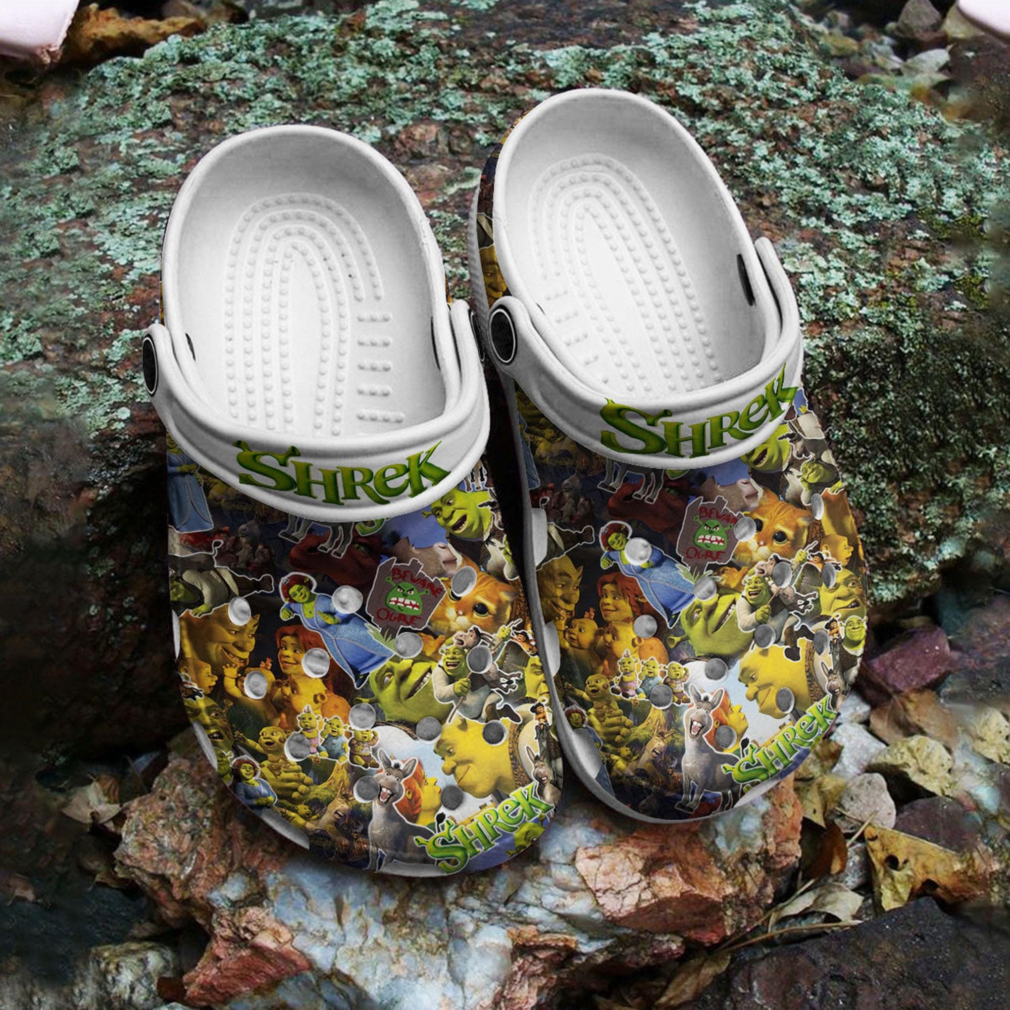 Shrek Clogs, Shrek Sandals, Shrek Summer Shoes, Scared Shrekless Clogs