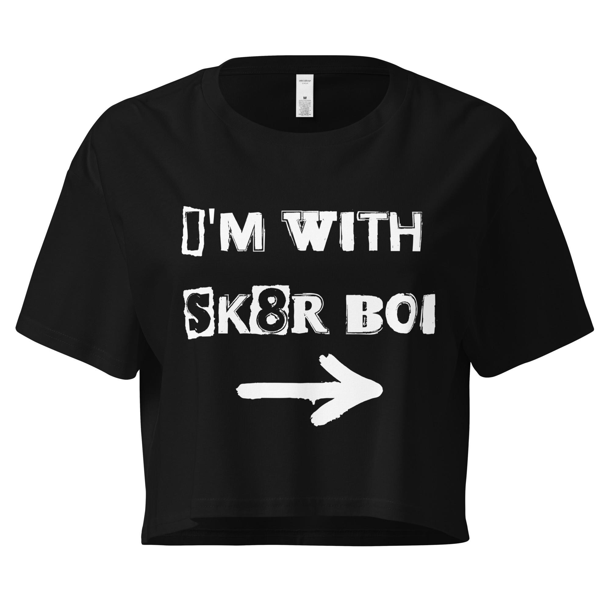 I'm with sk8r boi Womens crop top, Avril Shirt, Pop Punk Shirt, Emo Shirt, WWWYF Shirt