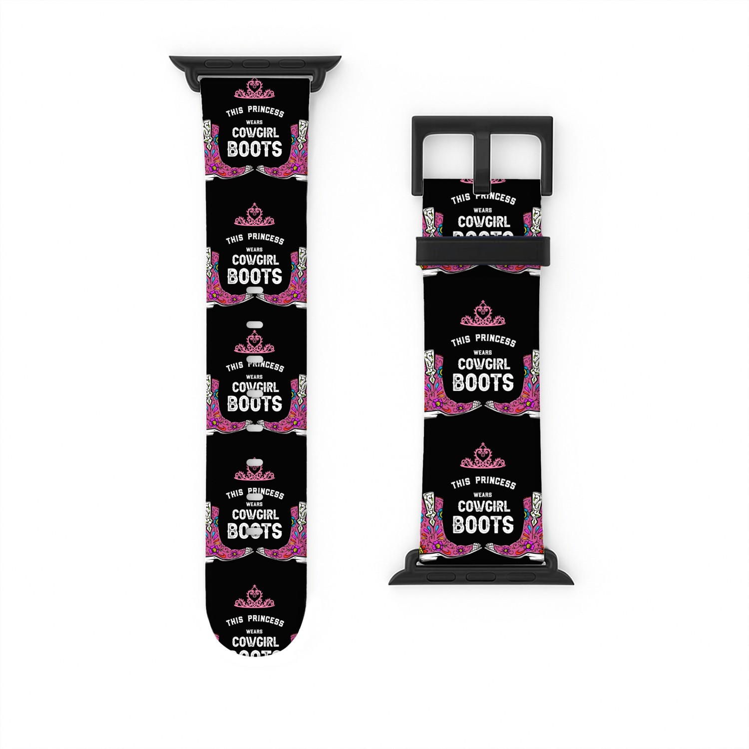 Forget Glass Slippers Princess Wears Cowboy Boots Watch Bands For Apple Watch