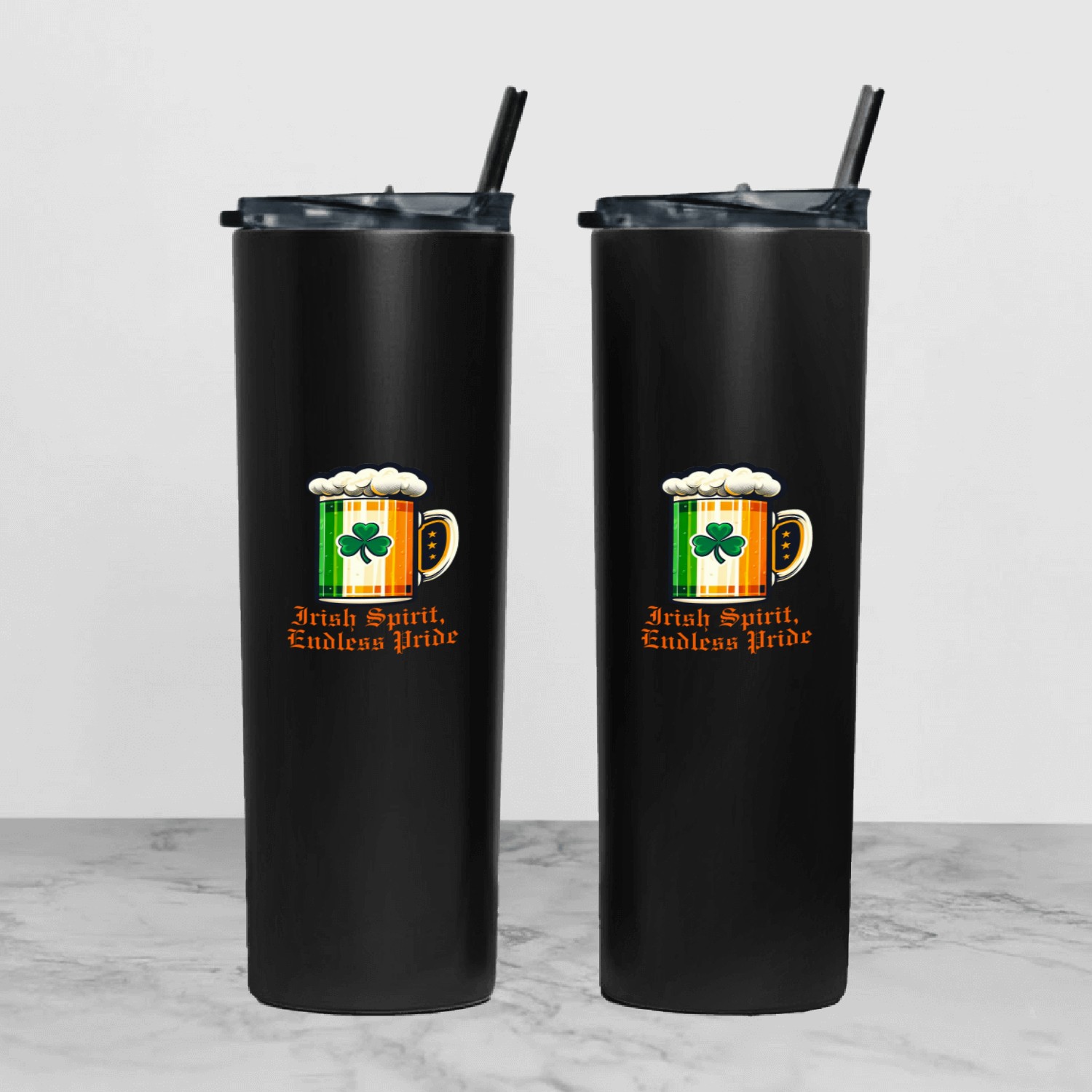 Irish Spirit, Irish Pride Tumbler With Lid And Straw