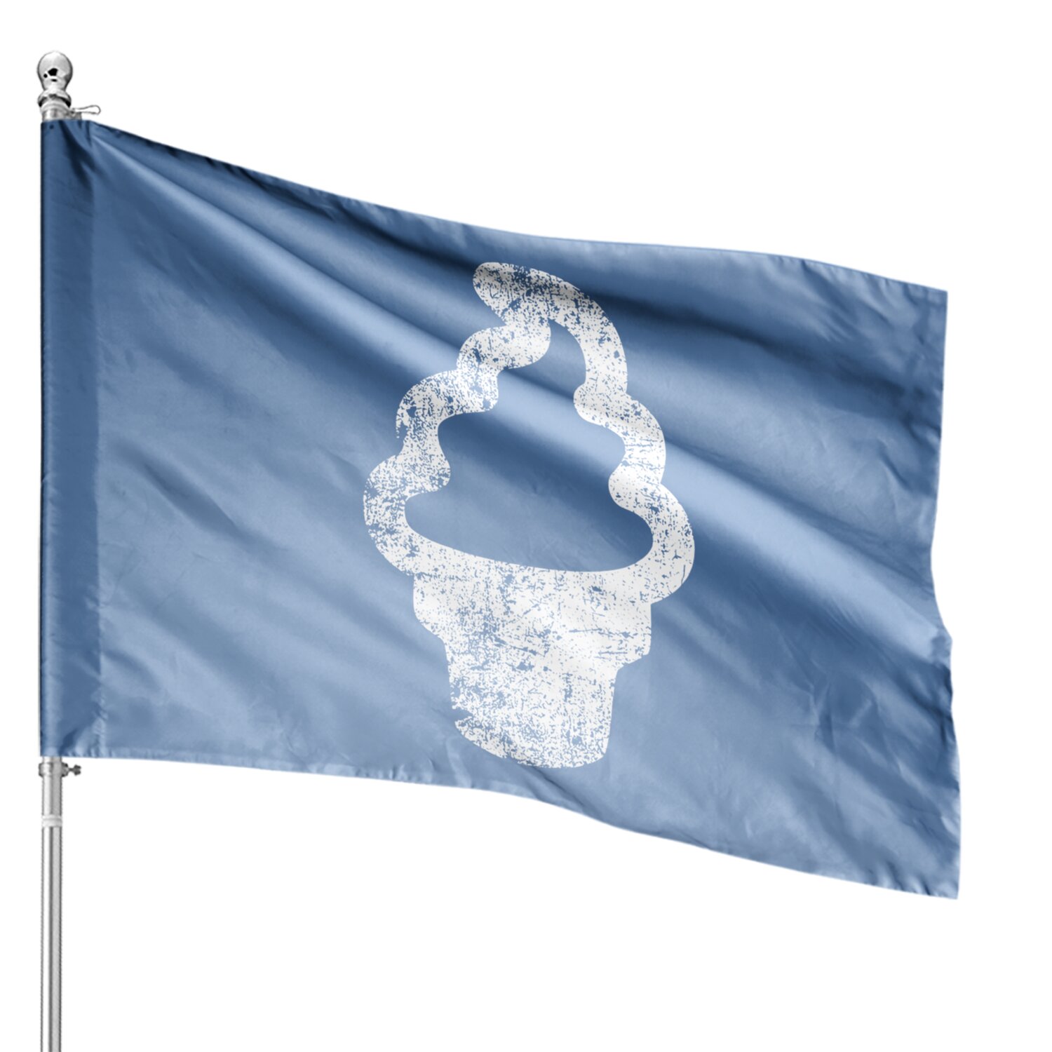 Cute Soft Serve Ice Cream - Distressed - Ice Cream - House Flags