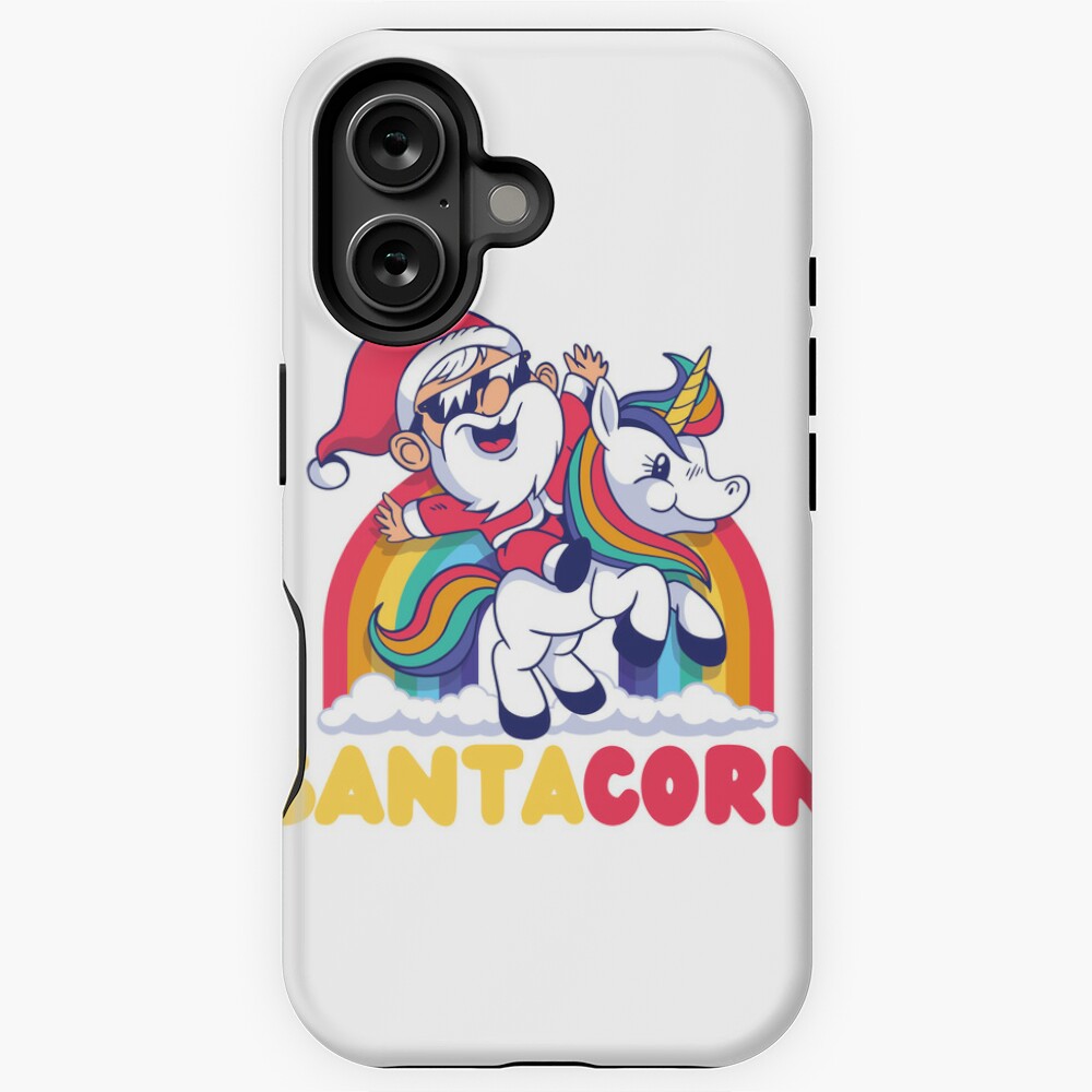 Santa Unicorn Chrismas Unicorn Ride Santacorn iPhone Case