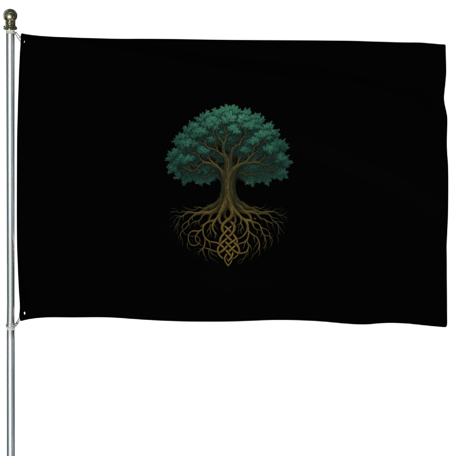 Ancient Yggdrasil Tree of Life – Celtic Forest Roo House Flags