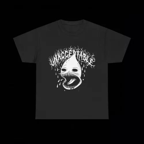 Lemongrab Unacceptable Adventure Time Black Metal Rock Goth Emo Grunge Unisex T-Shirt