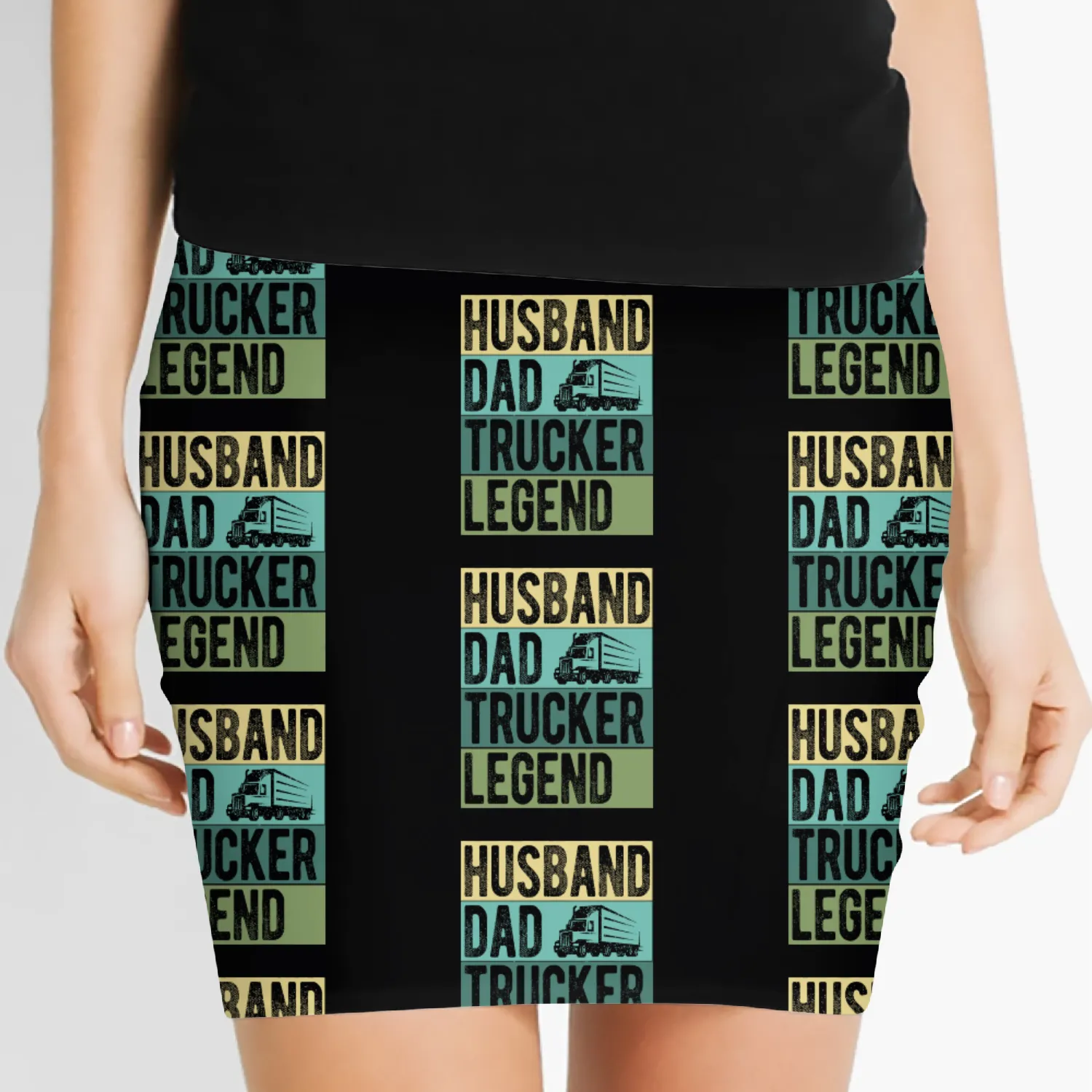 Husband Dad Trucker Legend Women's Mini Skirts