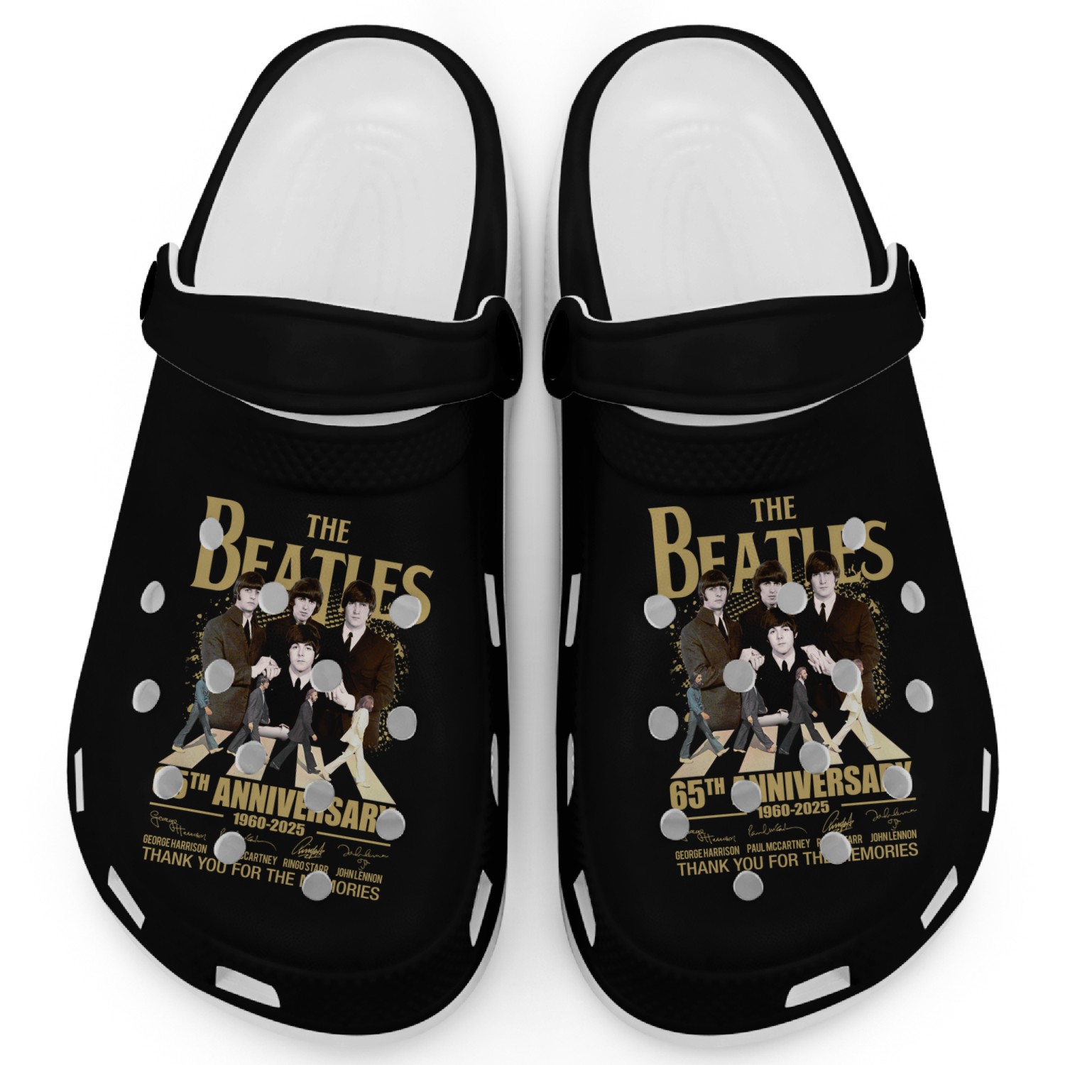 The Beatles Rock Band 1960-2025 65th Anniversary Clogs