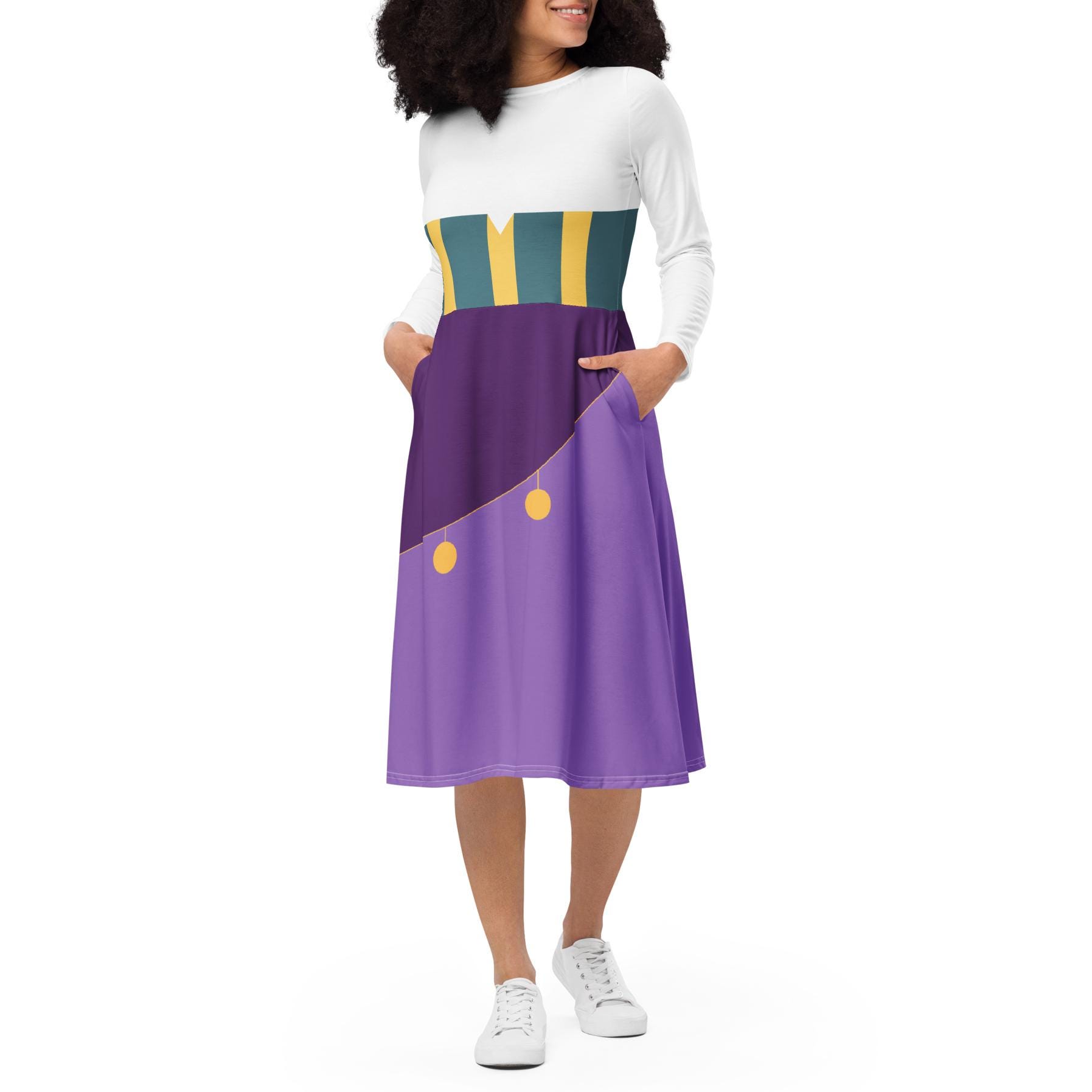 Esmeralda Costume Long Sleeve Midi Dress