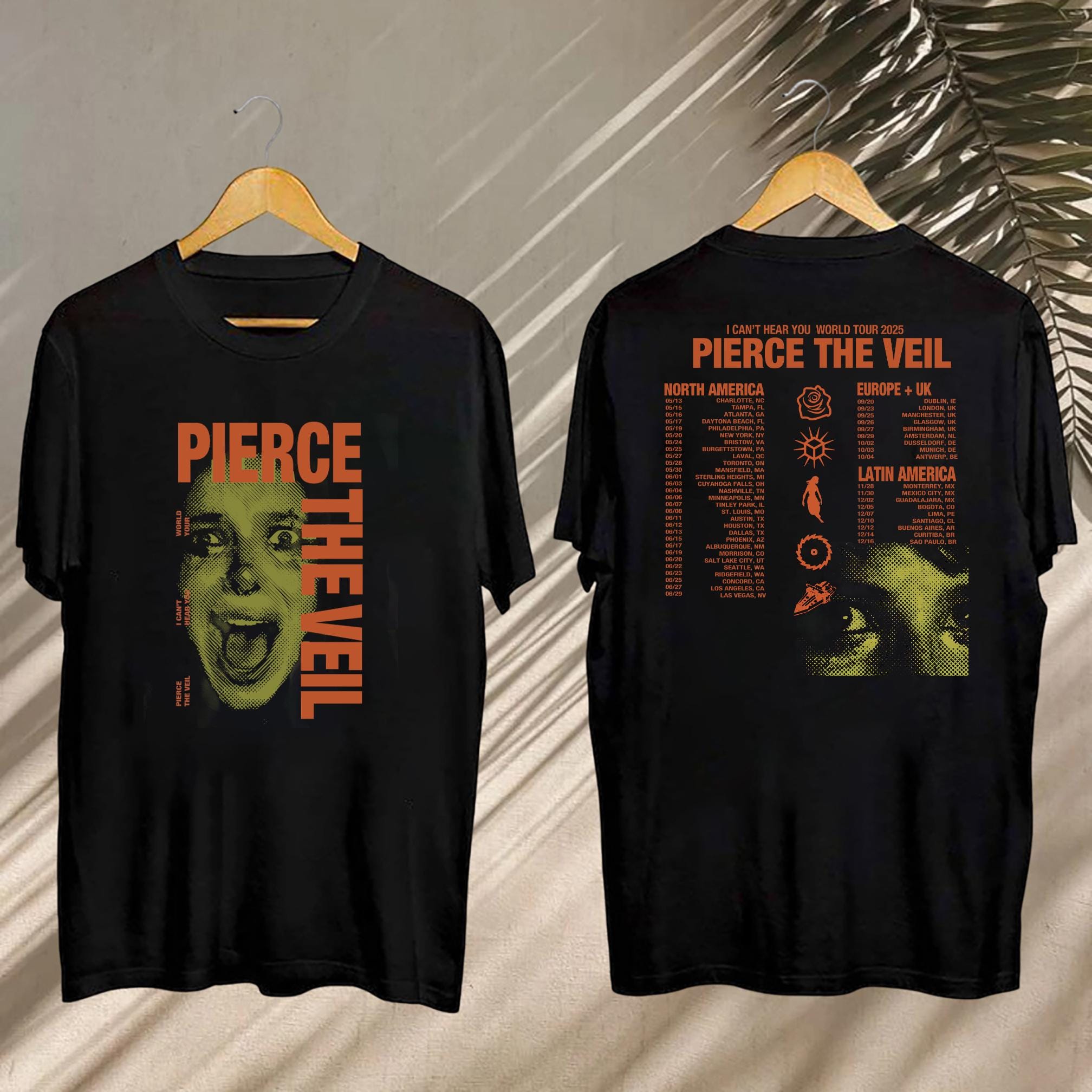 Pierce The Veil I Can't Hear You Tour 2025 Shirt, Pierce The Veil Concert 2025, Pierce The Veil Fan Shirt, Pierce The Veil Merch, Rock Music