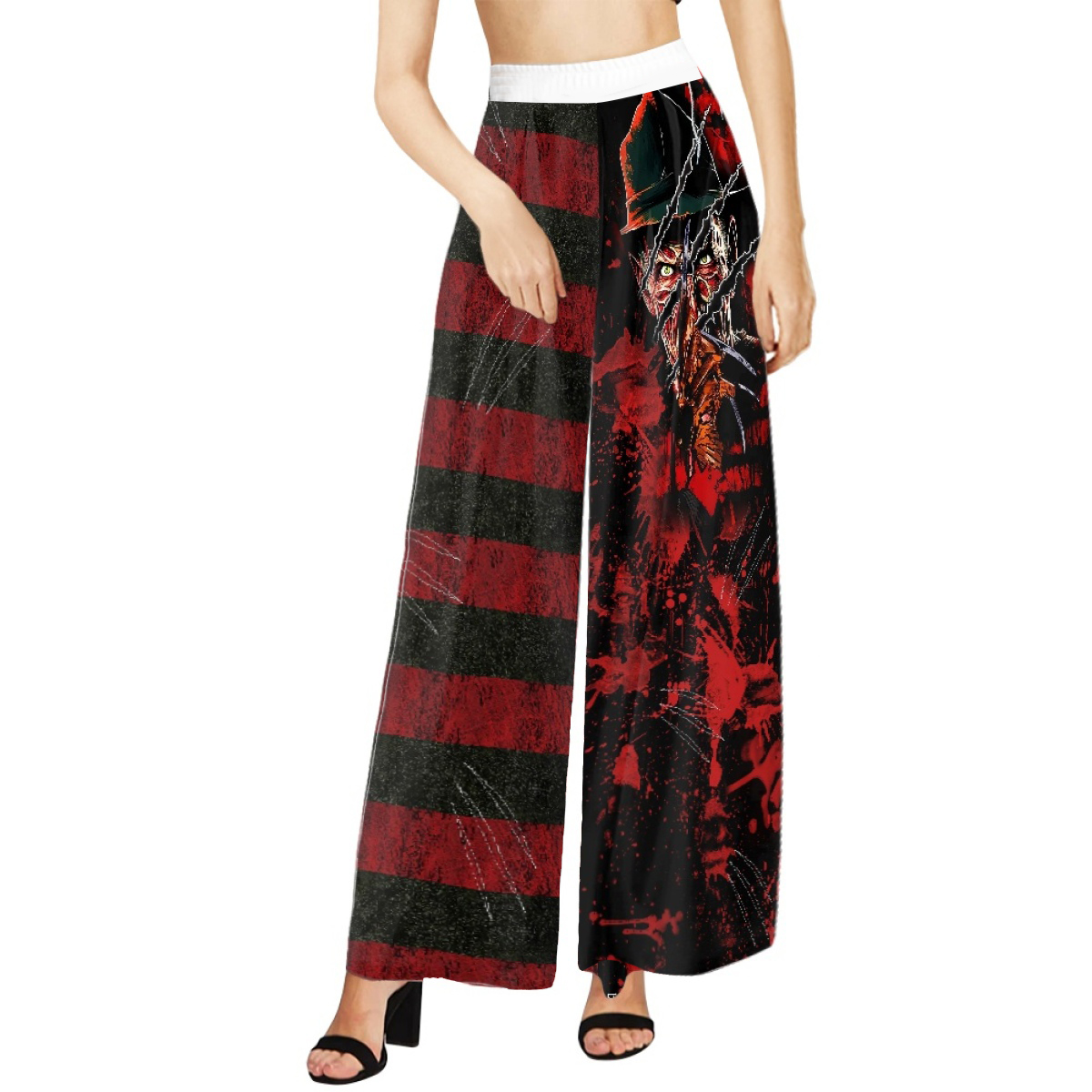 Halloween Freddy Krueger Trousers, Nightmare On Elm St Pants, Horror Women Straight Trousers, Halloween Gift, Scary Movie Costume